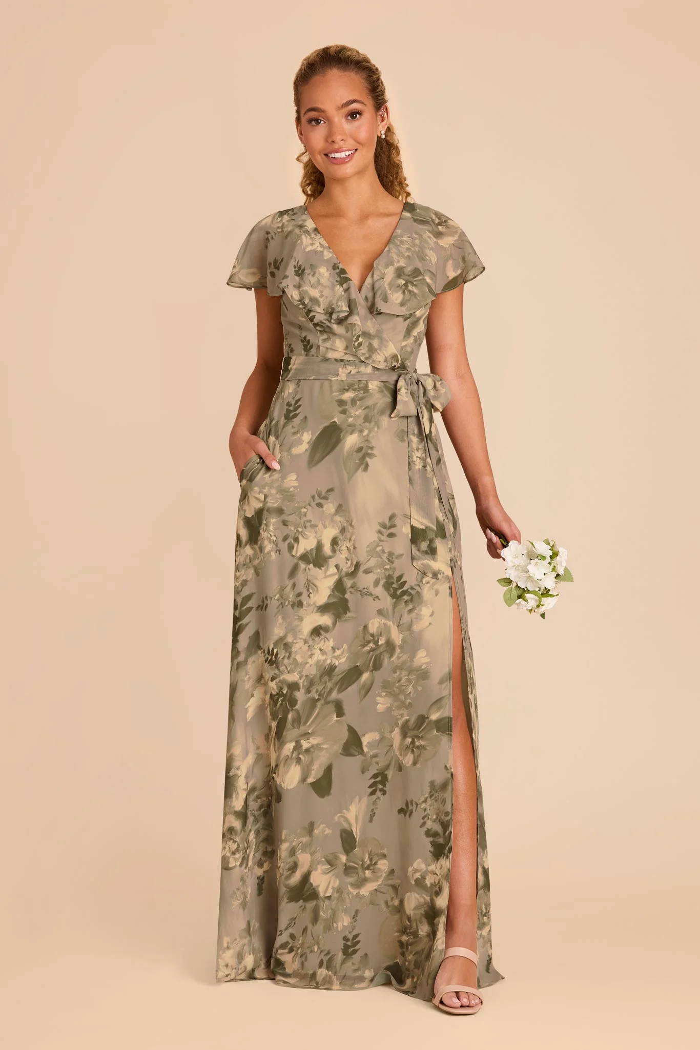 Jackson Chiffon Dress - Doe Painted Botanics - Image 3