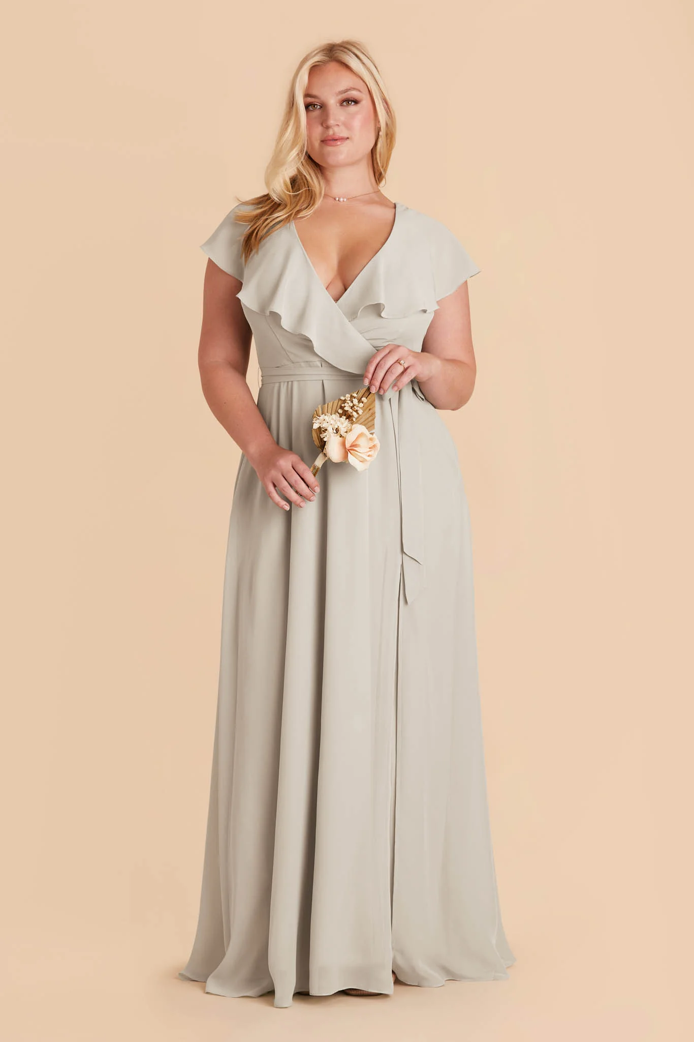 Jackson Chiffon Dress - Dove Gray - Image 2
