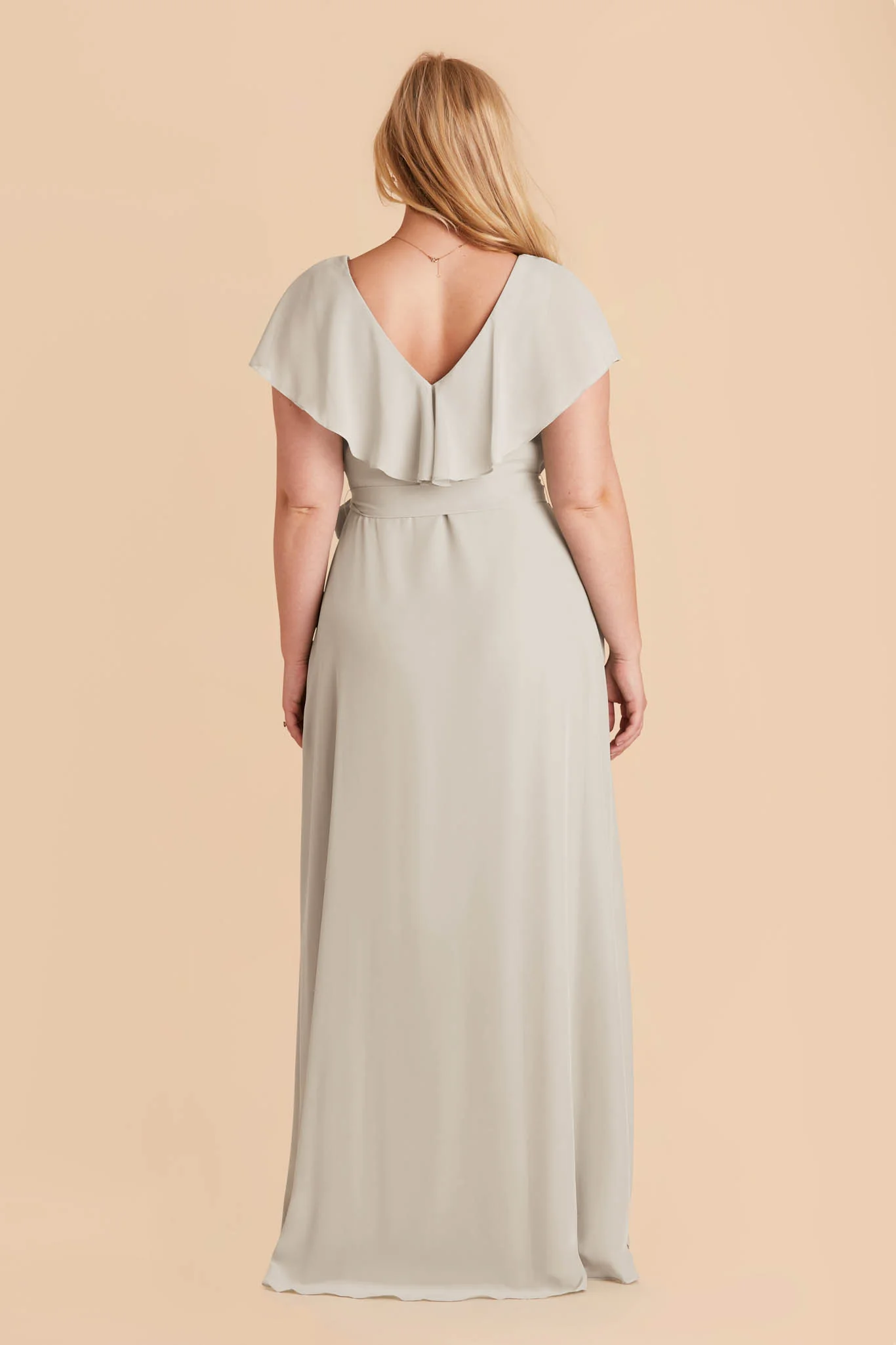 Jackson Chiffon Dress - Dove Gray - Image 7