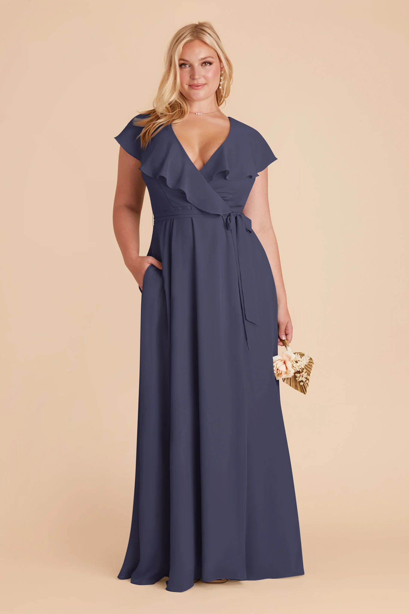 Jackson Chiffon Dress - Dusk Blue - Image 2