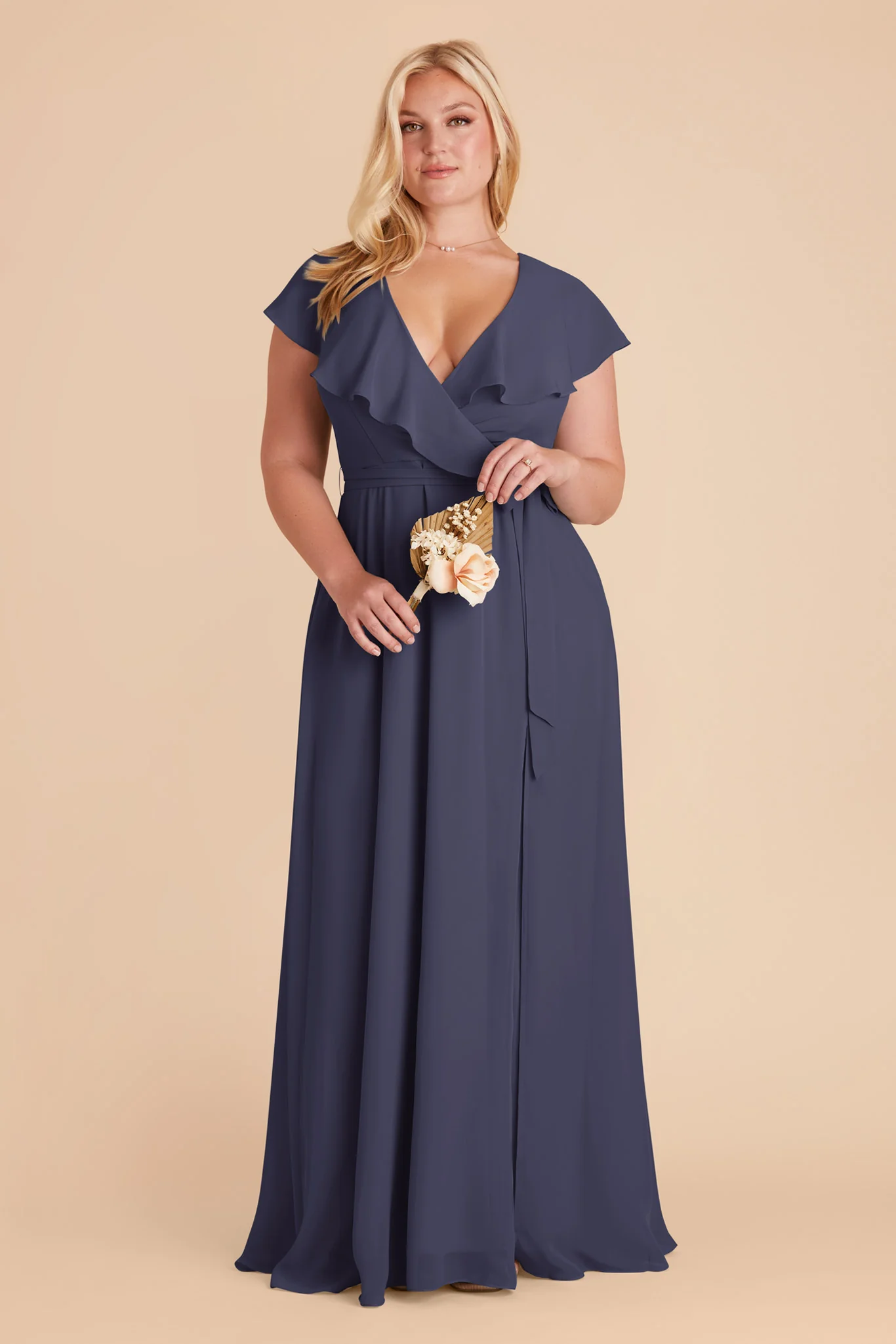 Jackson Chiffon Dress - Dusk Blue - Image 6