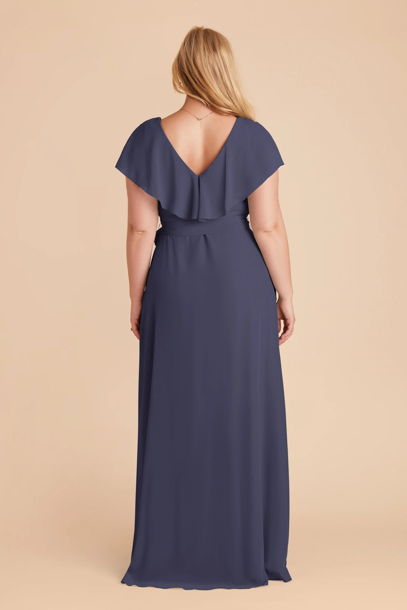 Jackson Chiffon Dress - Dusk Blue - Image 7