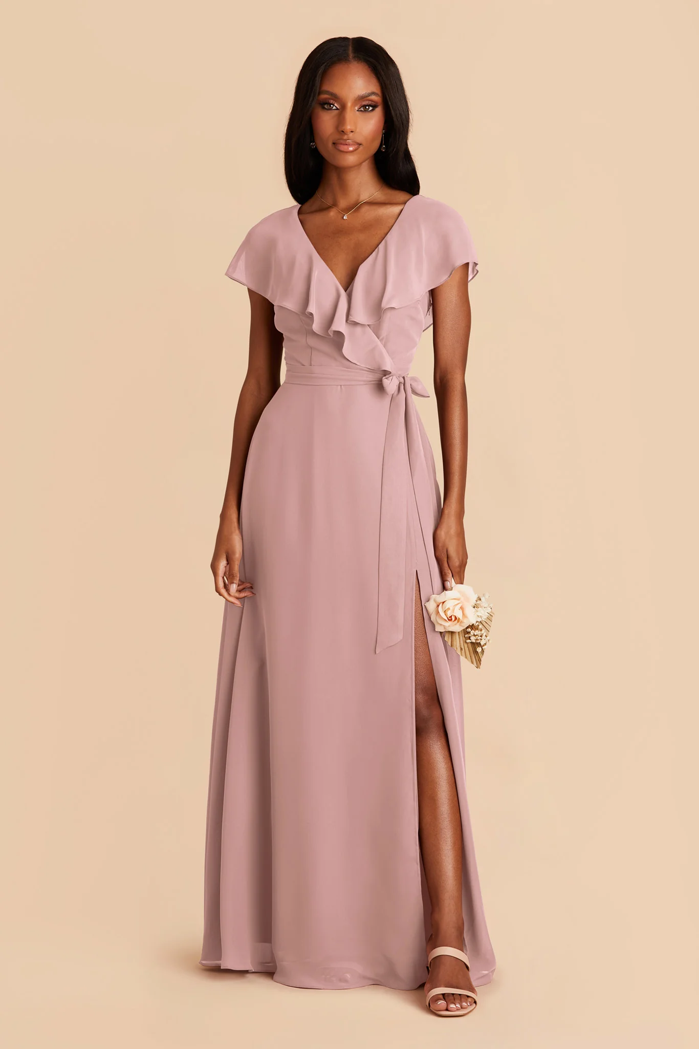 Jackson Chiffon Dress - English Rose