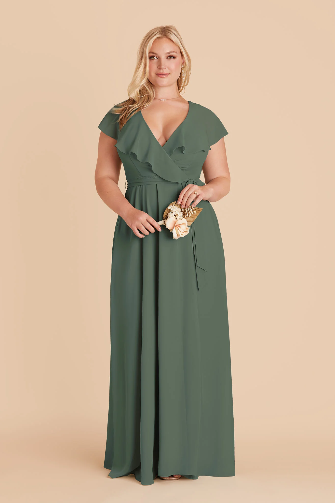 Jackson Chiffon Dress - Eucalyptus - Image 2