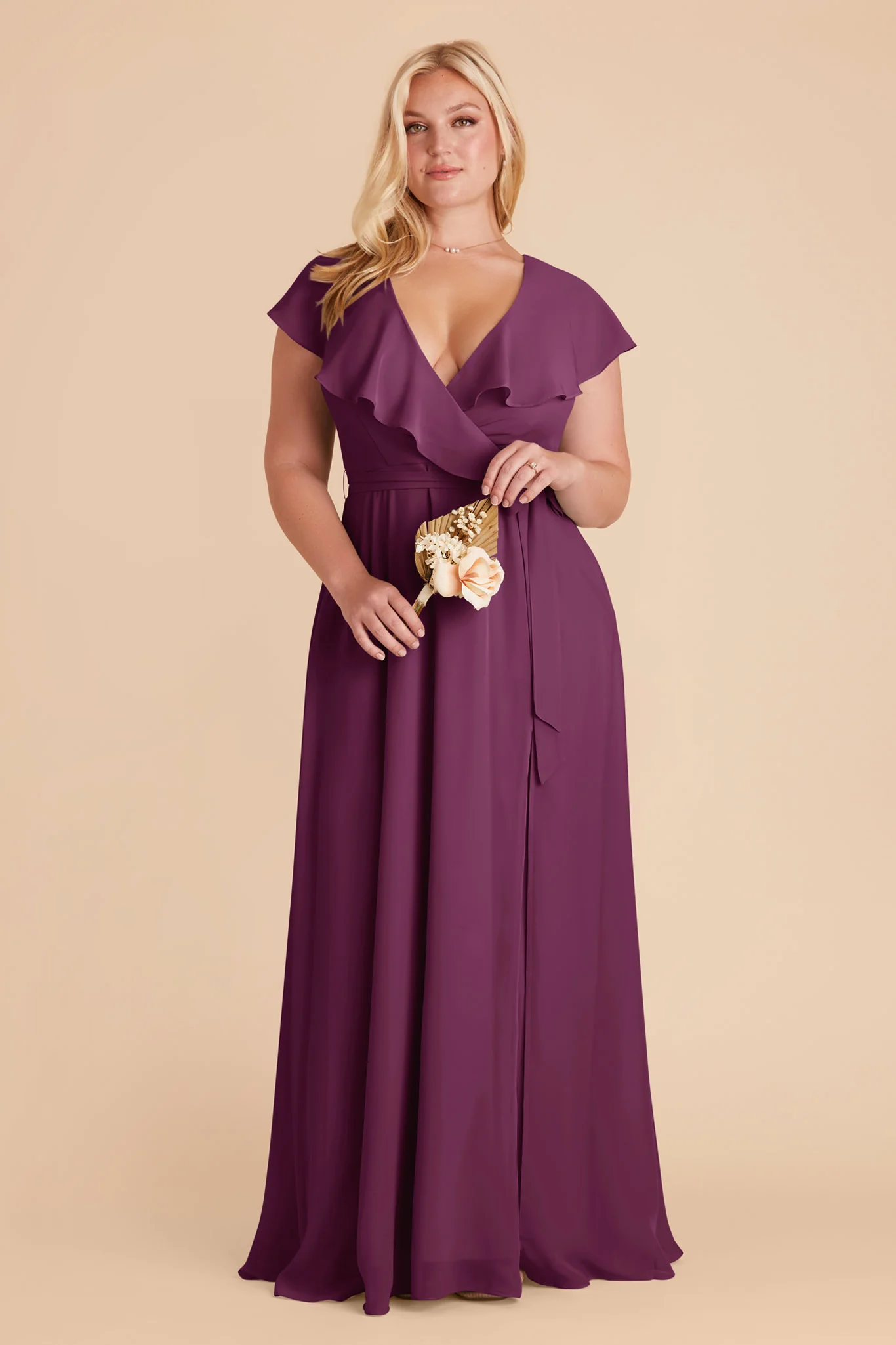 Jackson Chiffon Dress - Fig - Image 6