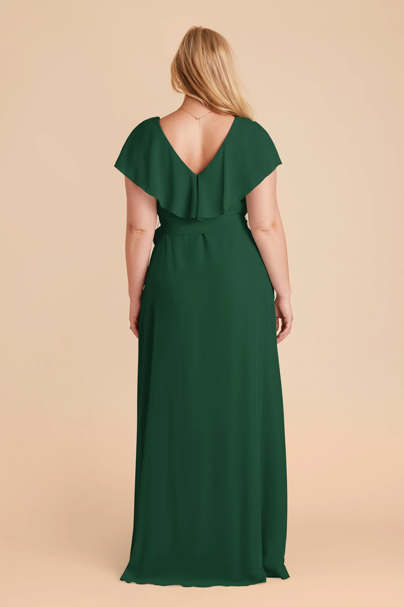 Jackson Chiffon Dress - Forest Green - Image 7