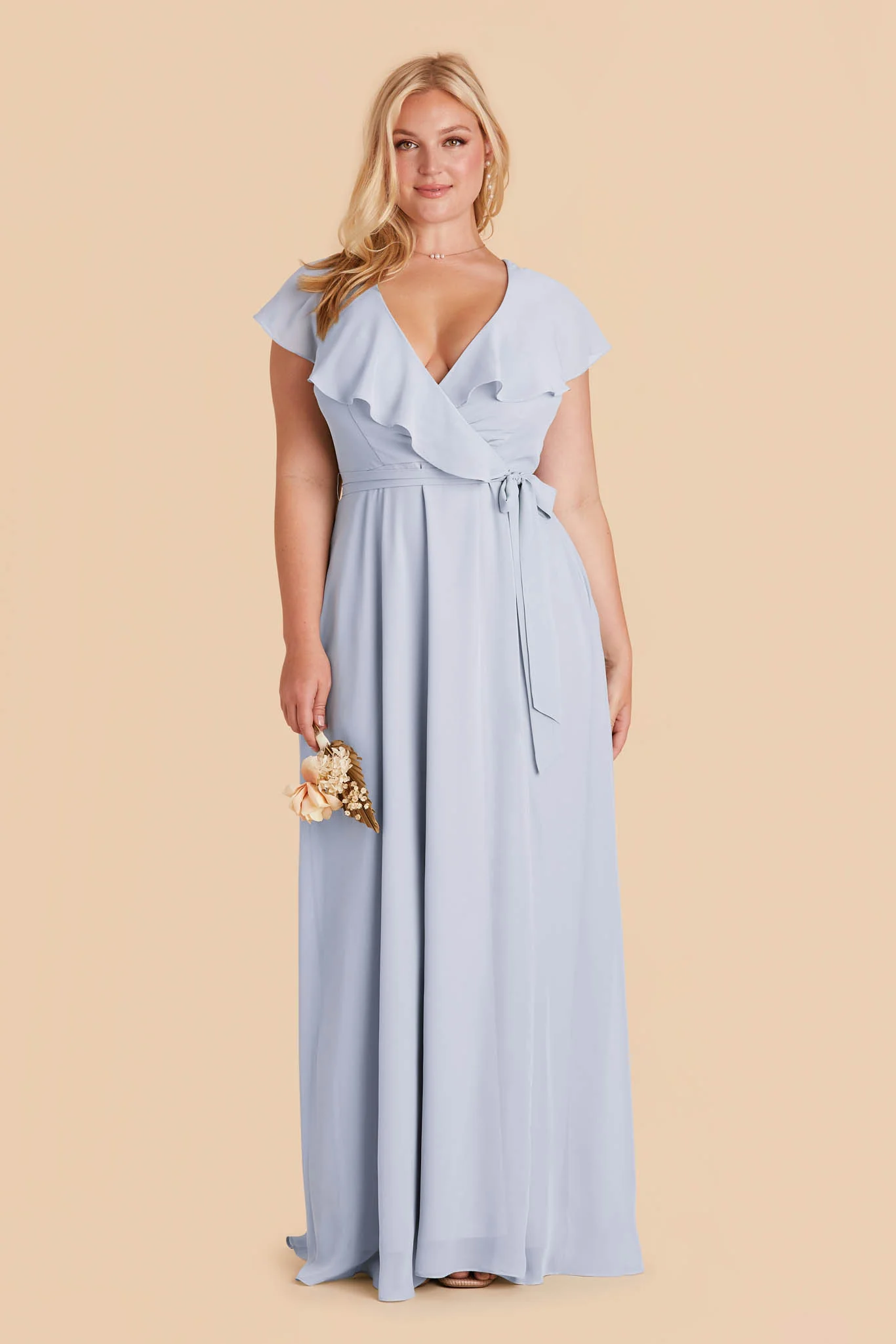 Jackson Chiffon Dress - Ice Blue - Image 2