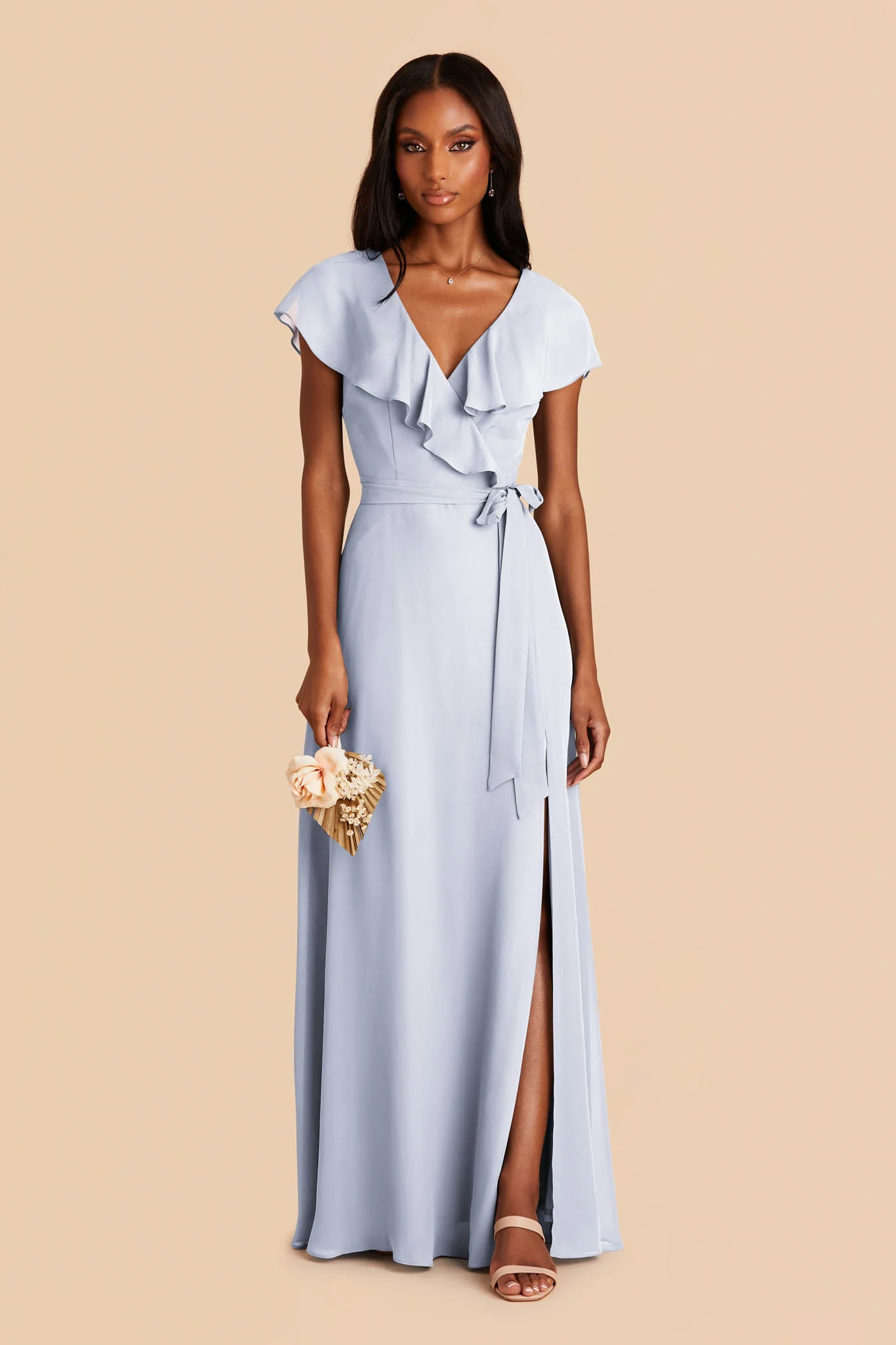 Jackson Chiffon Dress - Ice Blue - Image 3