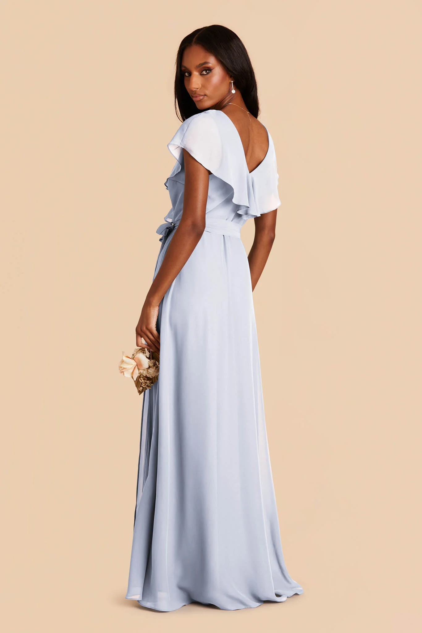 Jackson Chiffon Dress - Ice Blue - Image 5