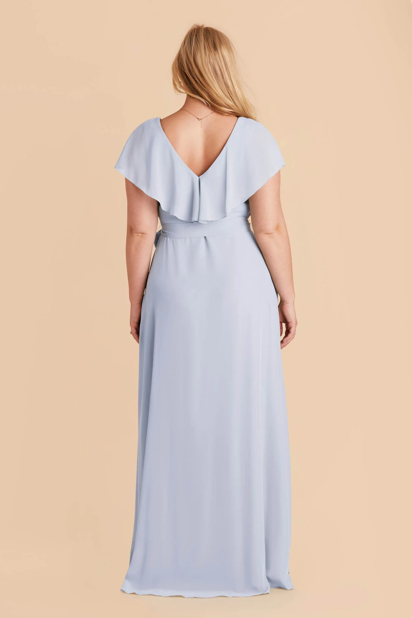 Jackson Chiffon Dress - Ice Blue - Image 7
