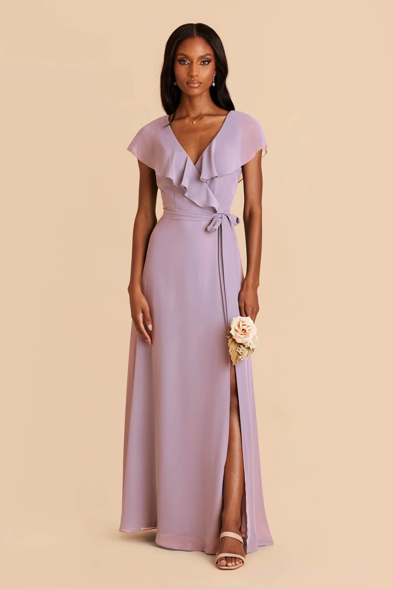 Jackson Chiffon Dress - Lavender - Image 3