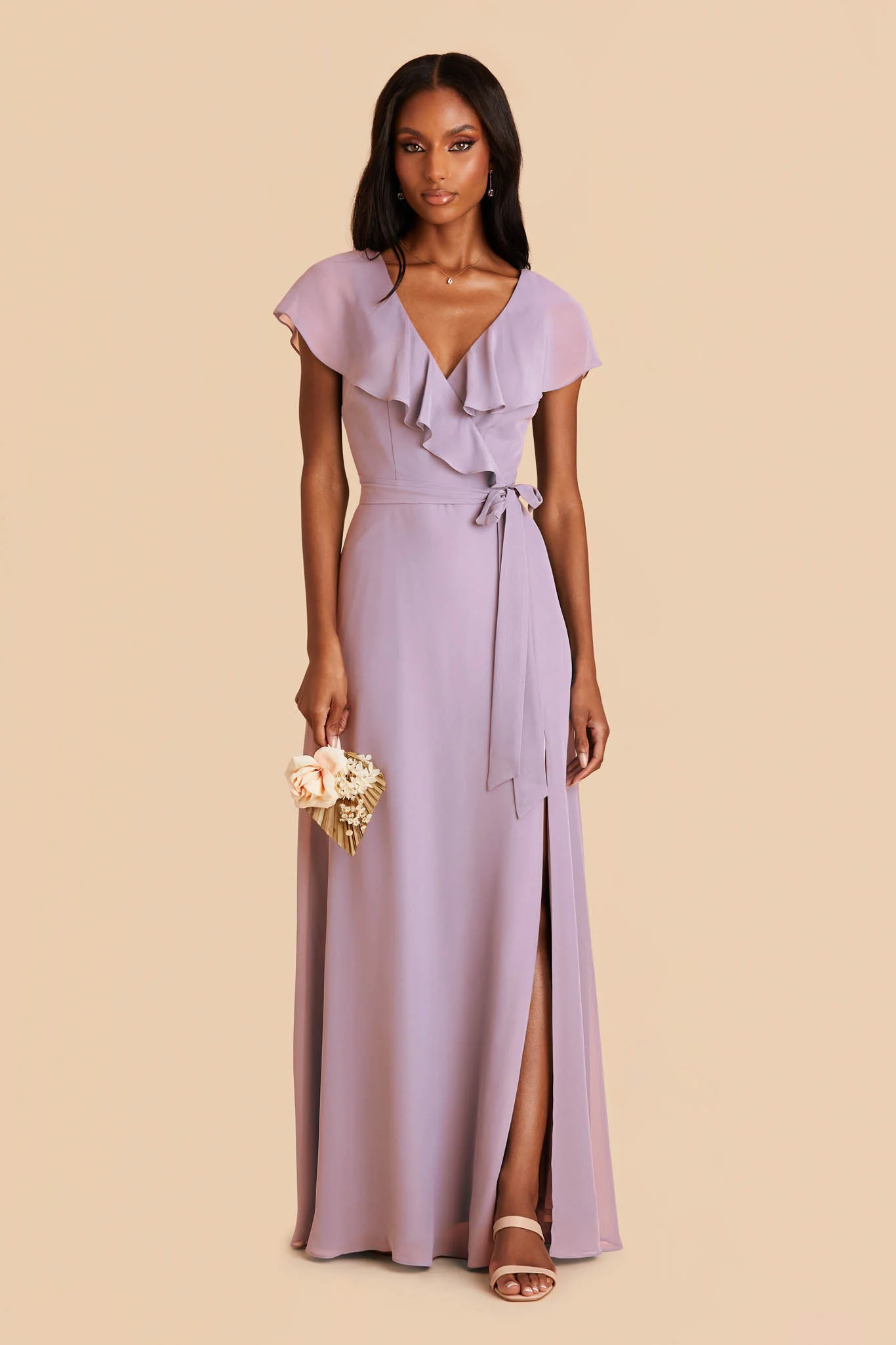 Jackson Chiffon Dress - Lavender - Image 5