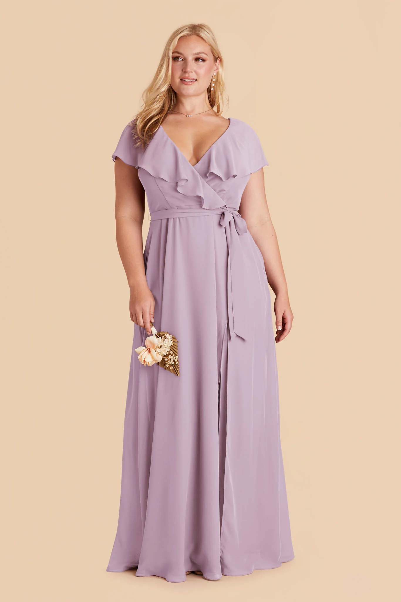 Jackson Chiffon Dress - Lavender - Image 6