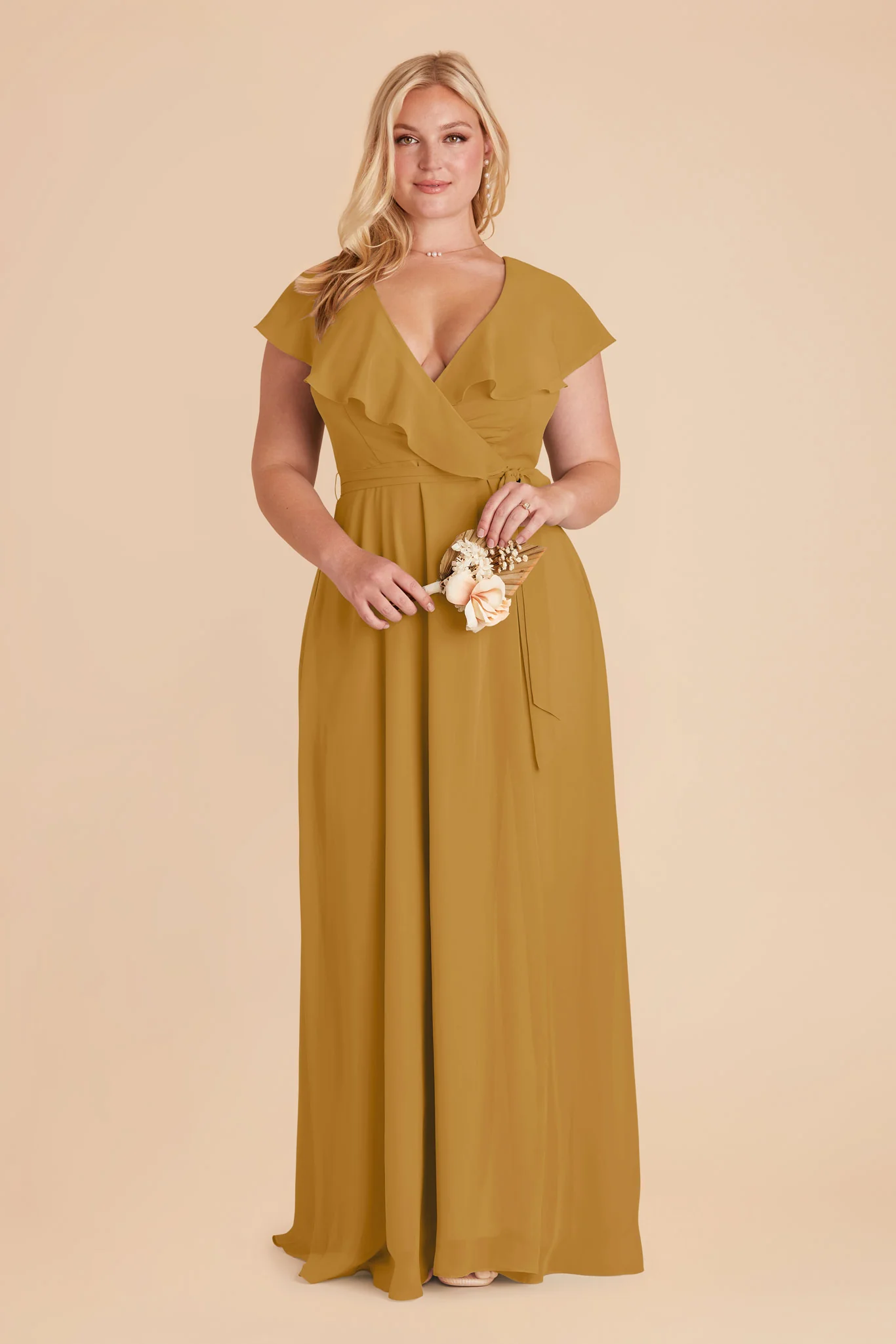 Jackson Chiffon Dress - Marigold - Image 2