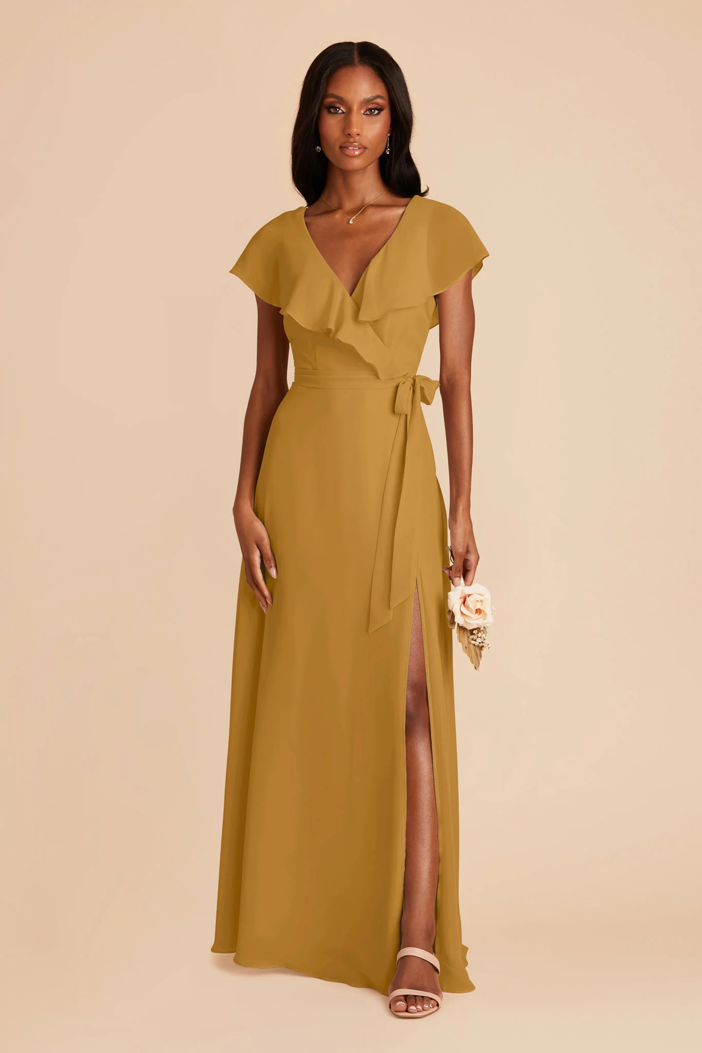 Jackson Chiffon Dress - Marigold - Image 3