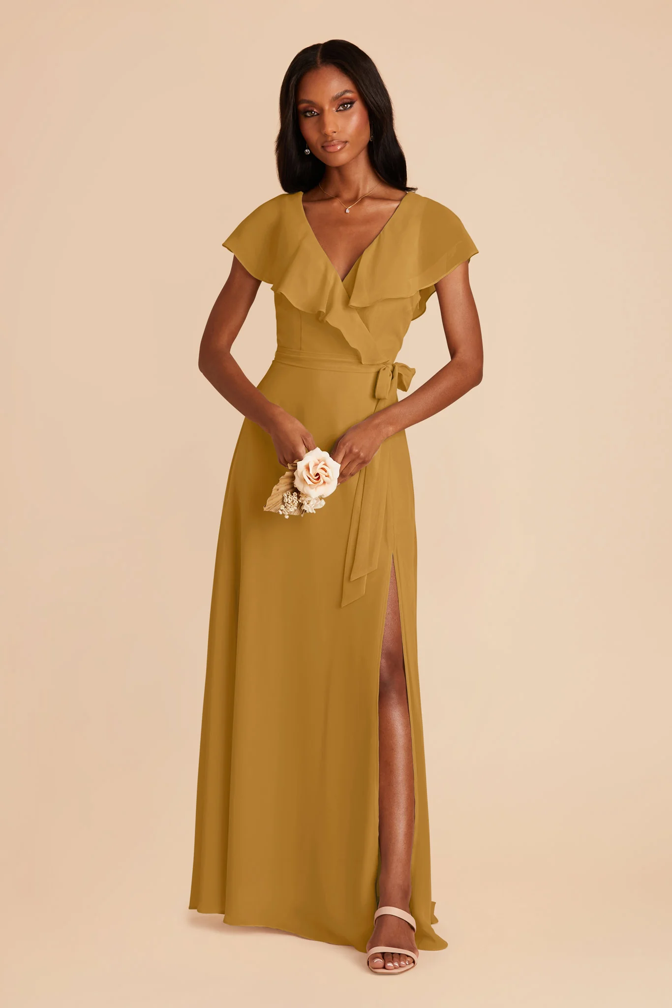 Jackson Chiffon Dress - Marigold - Image 4