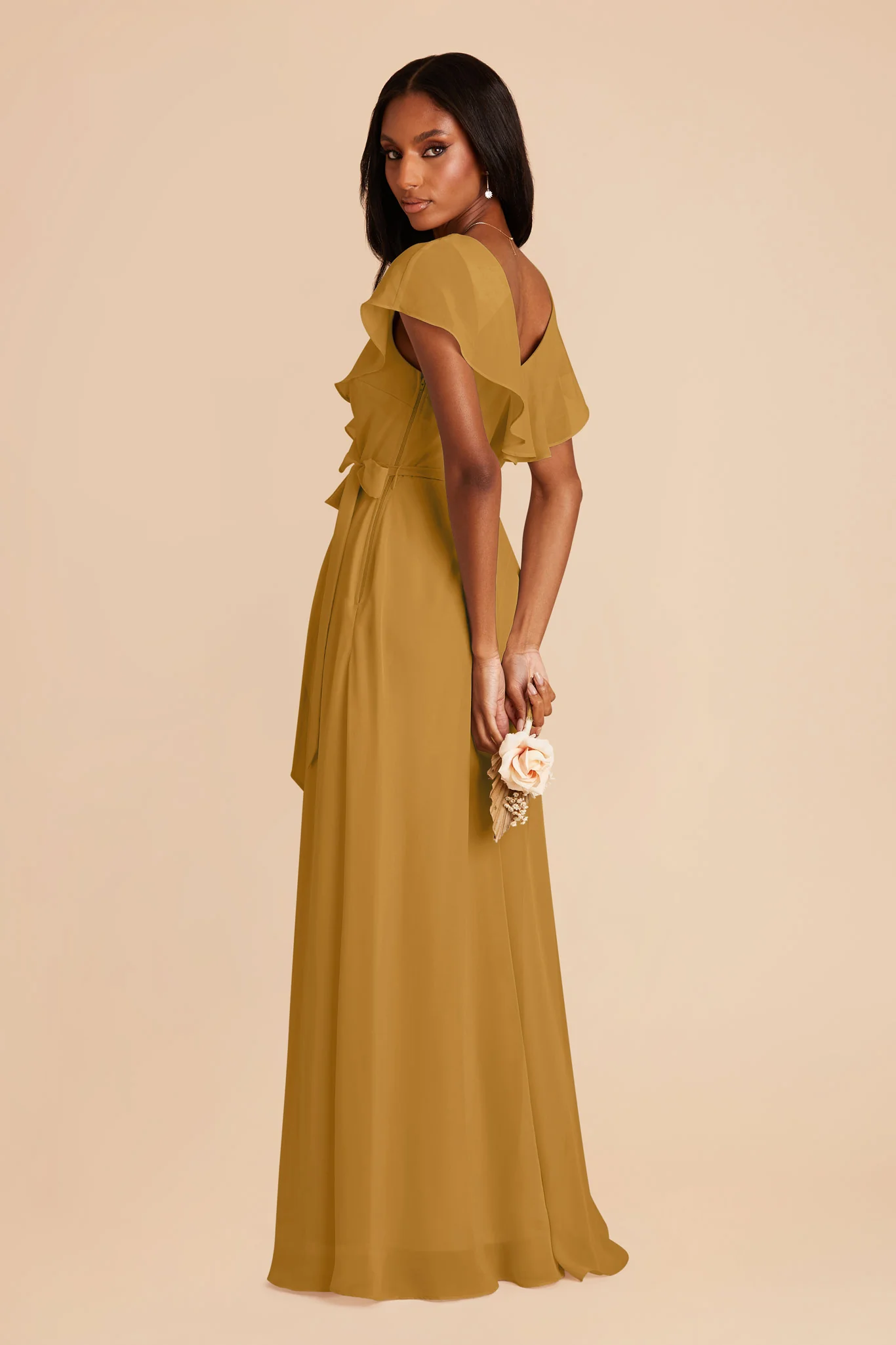 Jackson Chiffon Dress - Marigold - Image 5