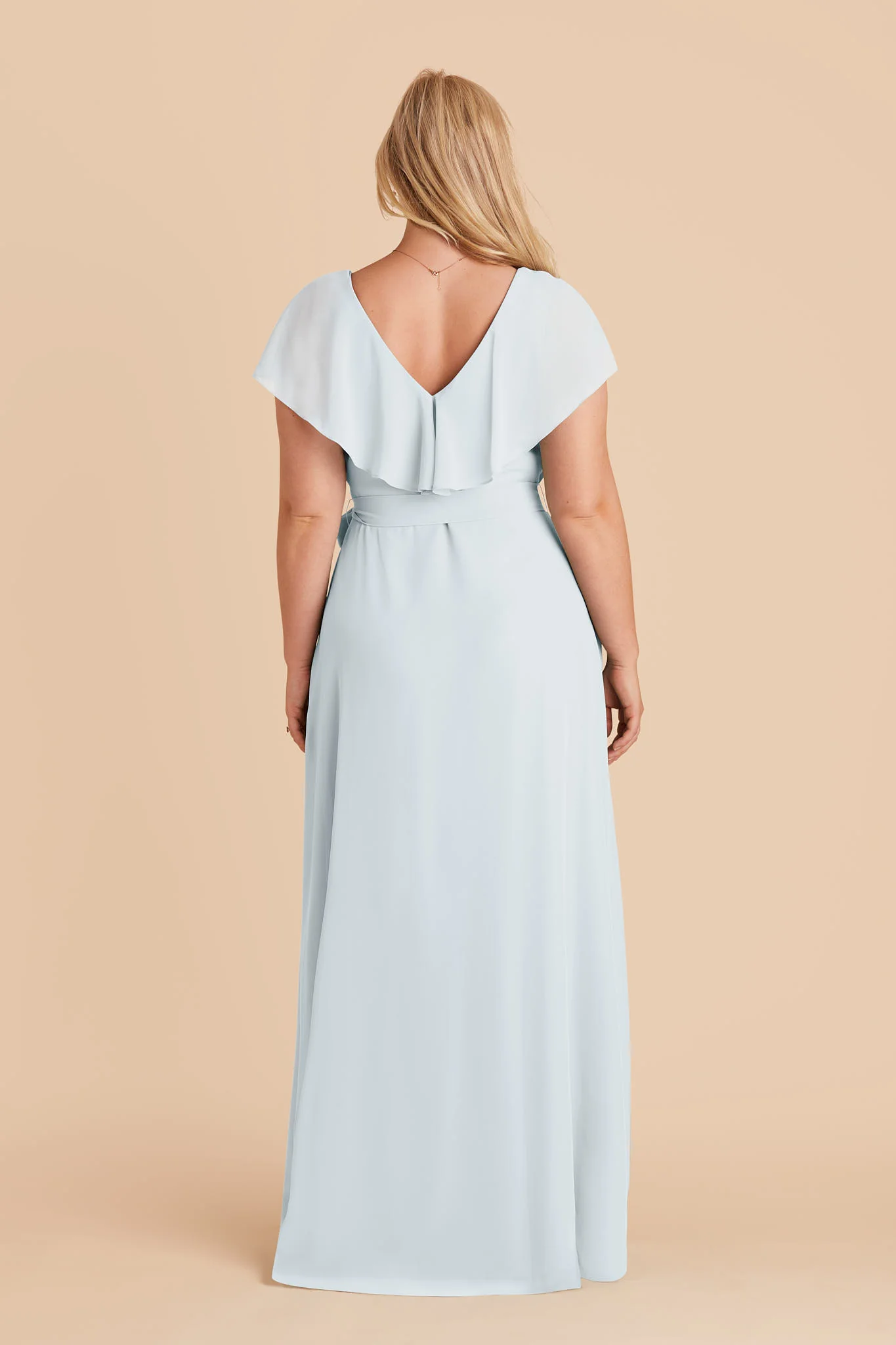 Jackson Chiffon Dress - Mist Blue - Image 4