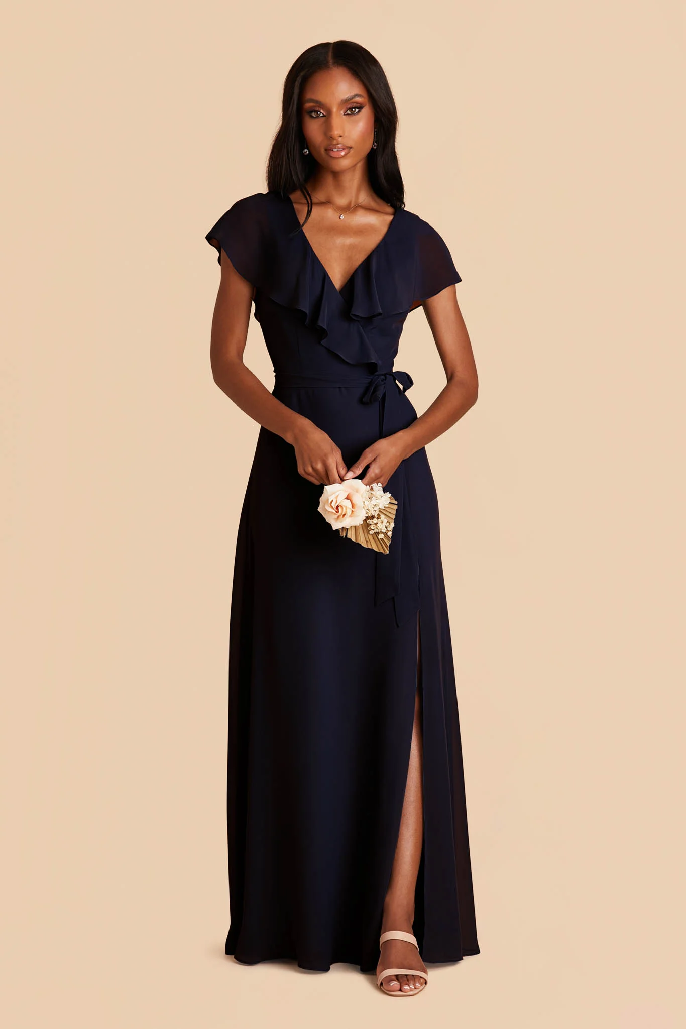 Jackson Chiffon Dress - Navy