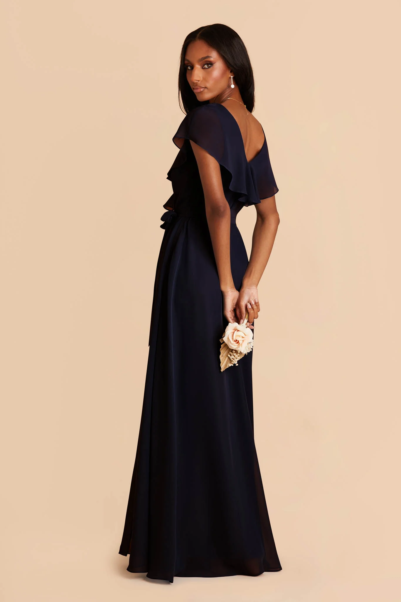 Jackson Chiffon Dress - Navy - Image 5