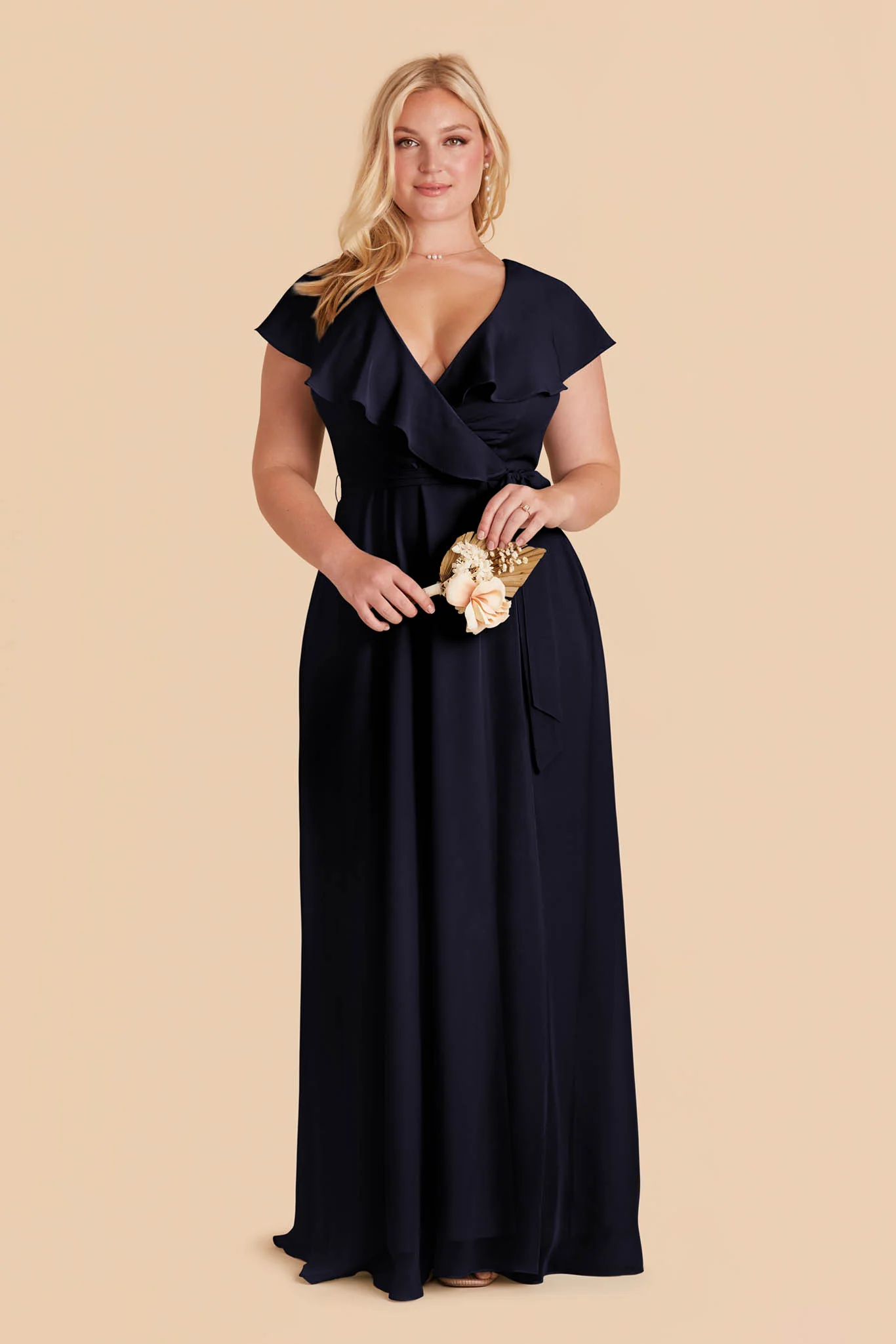 Jackson Chiffon Dress - Navy - Image 6