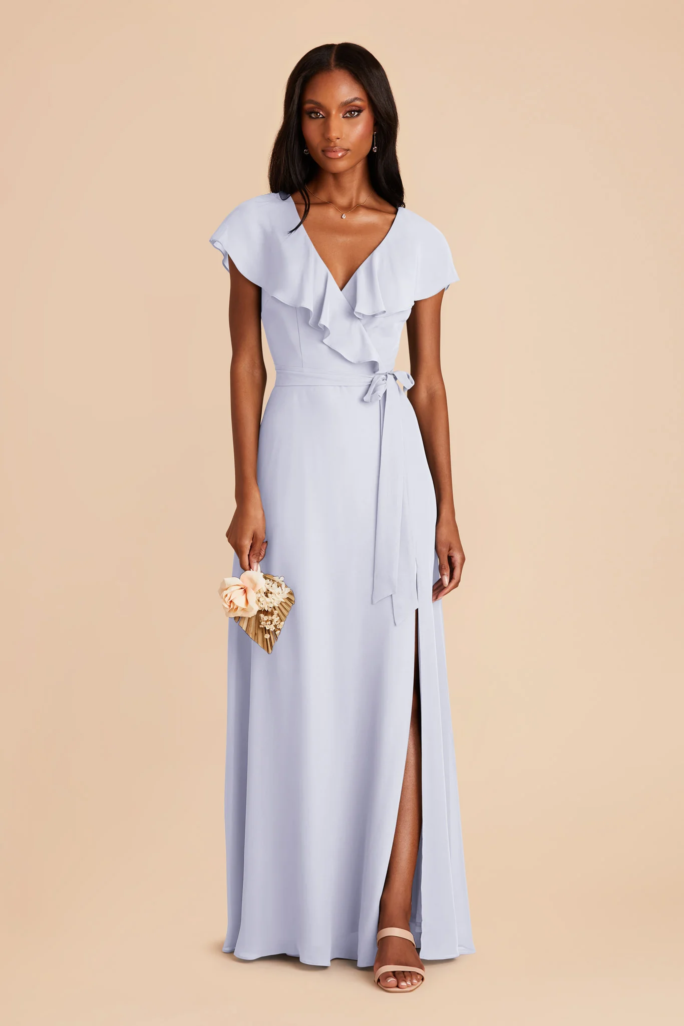 Jackson Chiffon Dress - Periwinkle Blue - Image 3