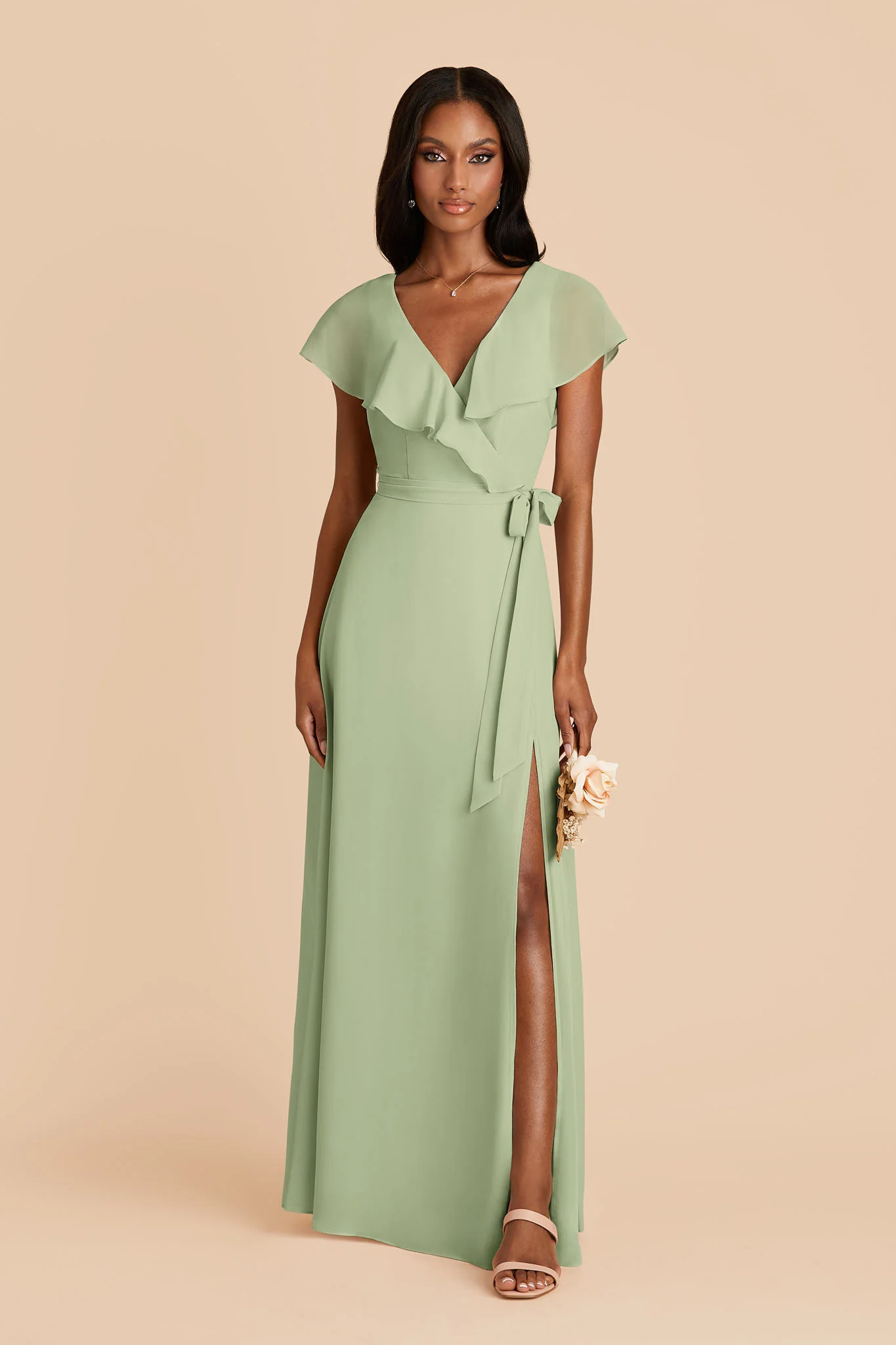 Jackson Chiffon Dress - Pistachio