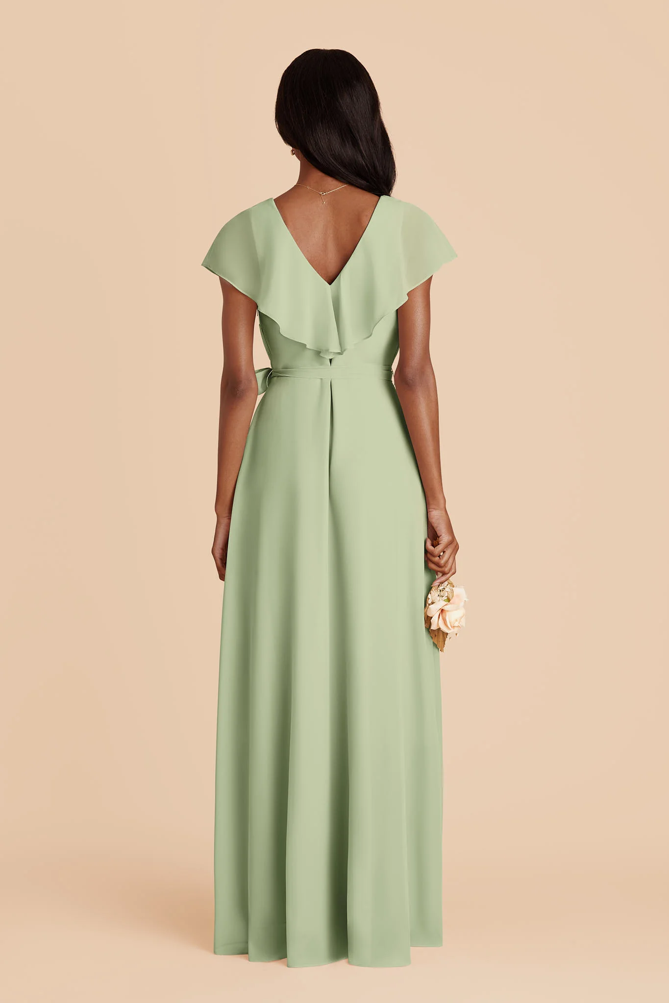 Jackson Chiffon Dress - Pistachio - Image 4