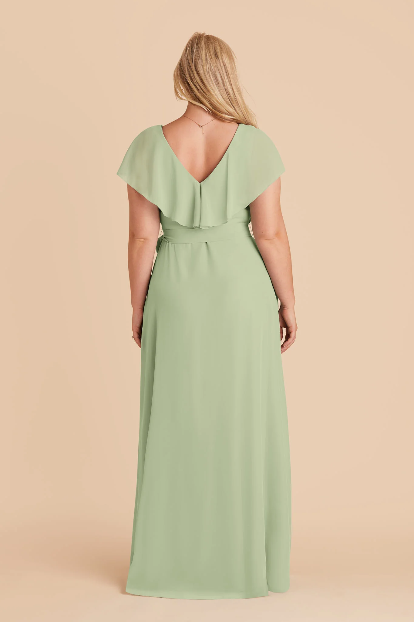 Jackson Chiffon Dress - Pistachio - Image 5