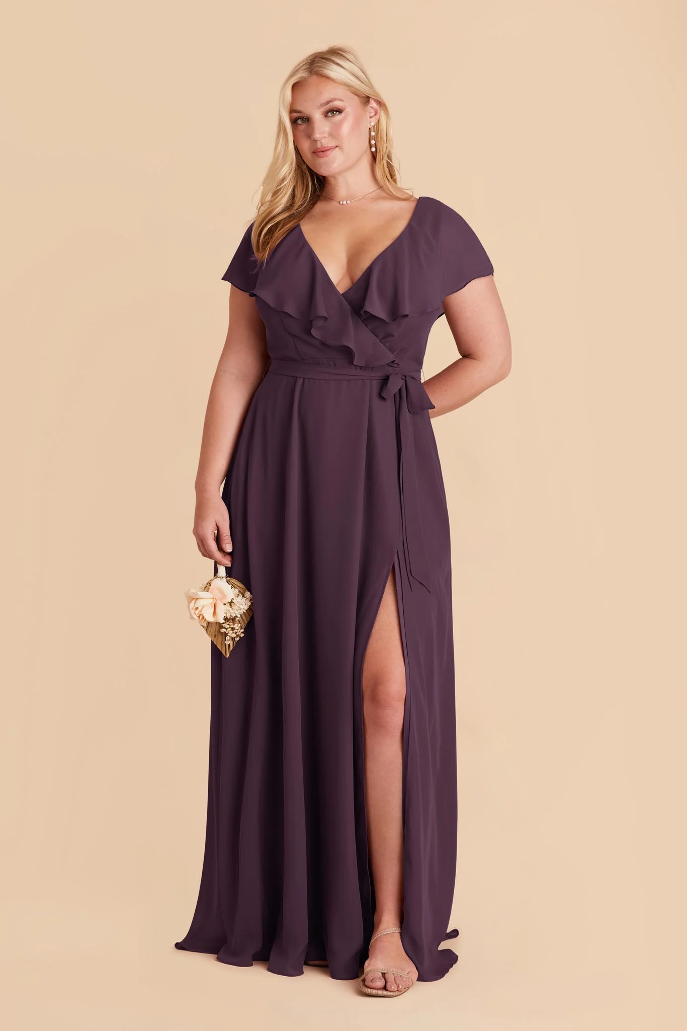 Jackson Chiffon Dress - Plum - Image 2