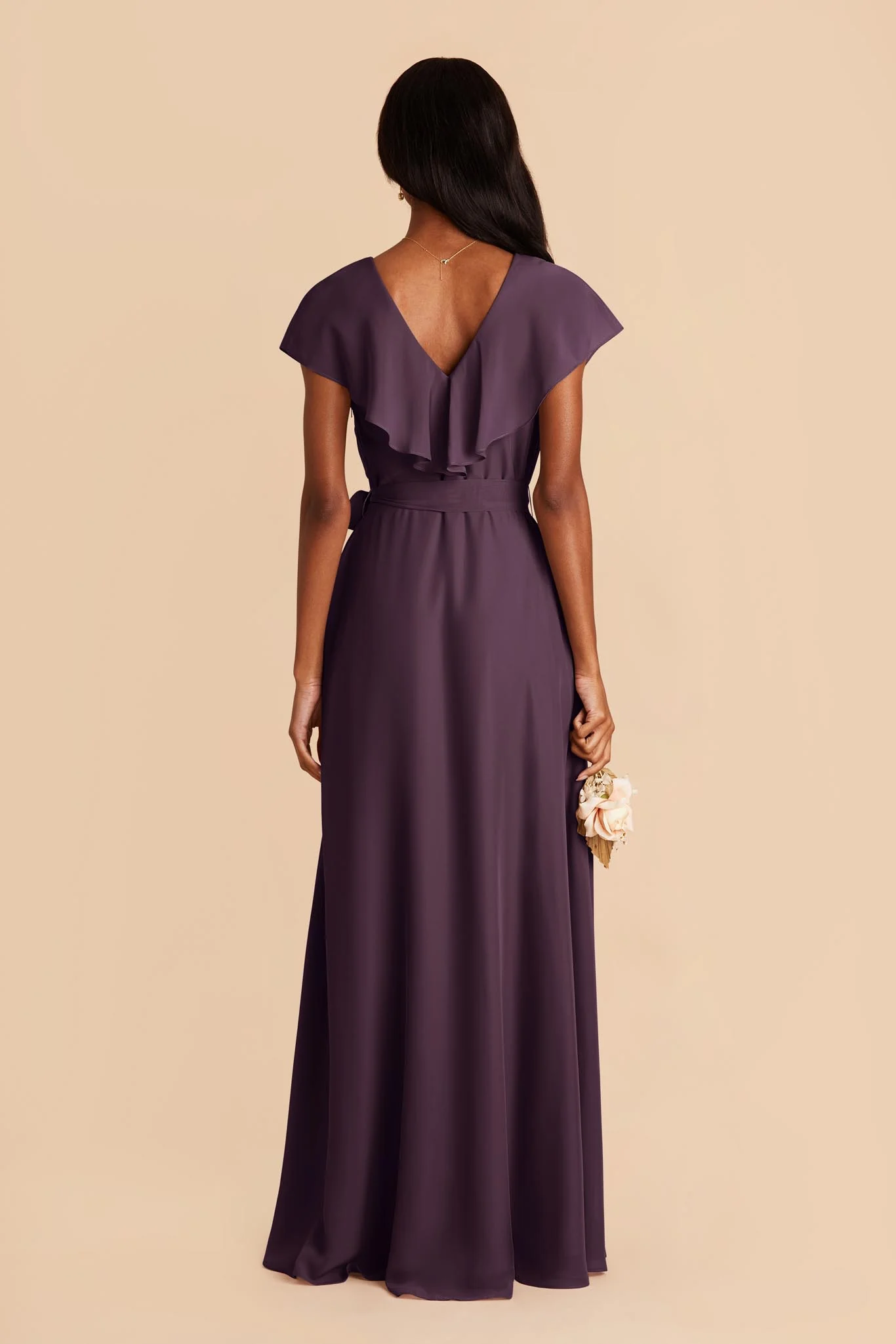 Jackson Chiffon Dress - Plum - Image 4