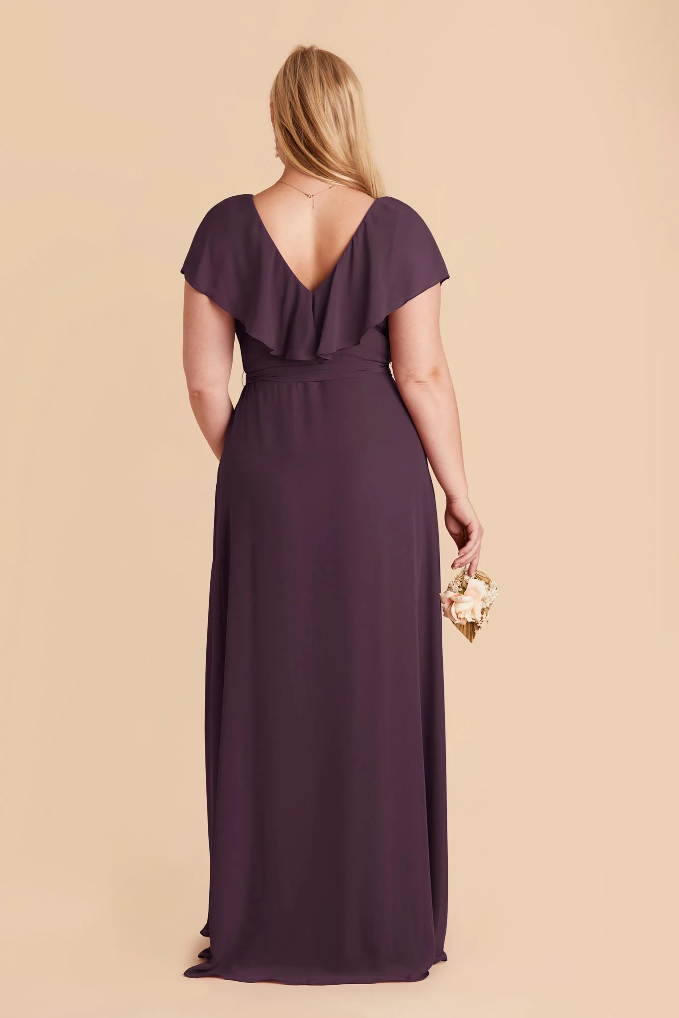 Jackson Chiffon Dress - Plum - Image 6
