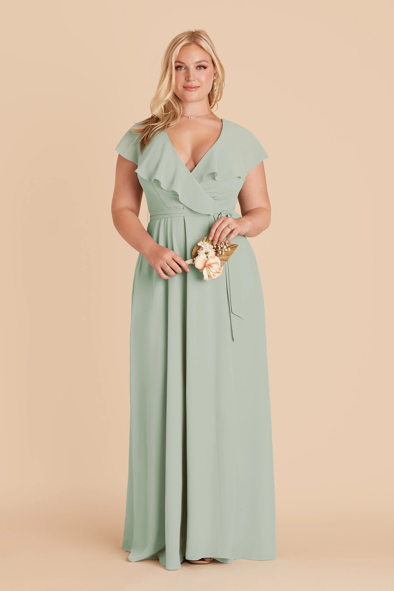 Jackson Chiffon Dress - Sage - Image 2