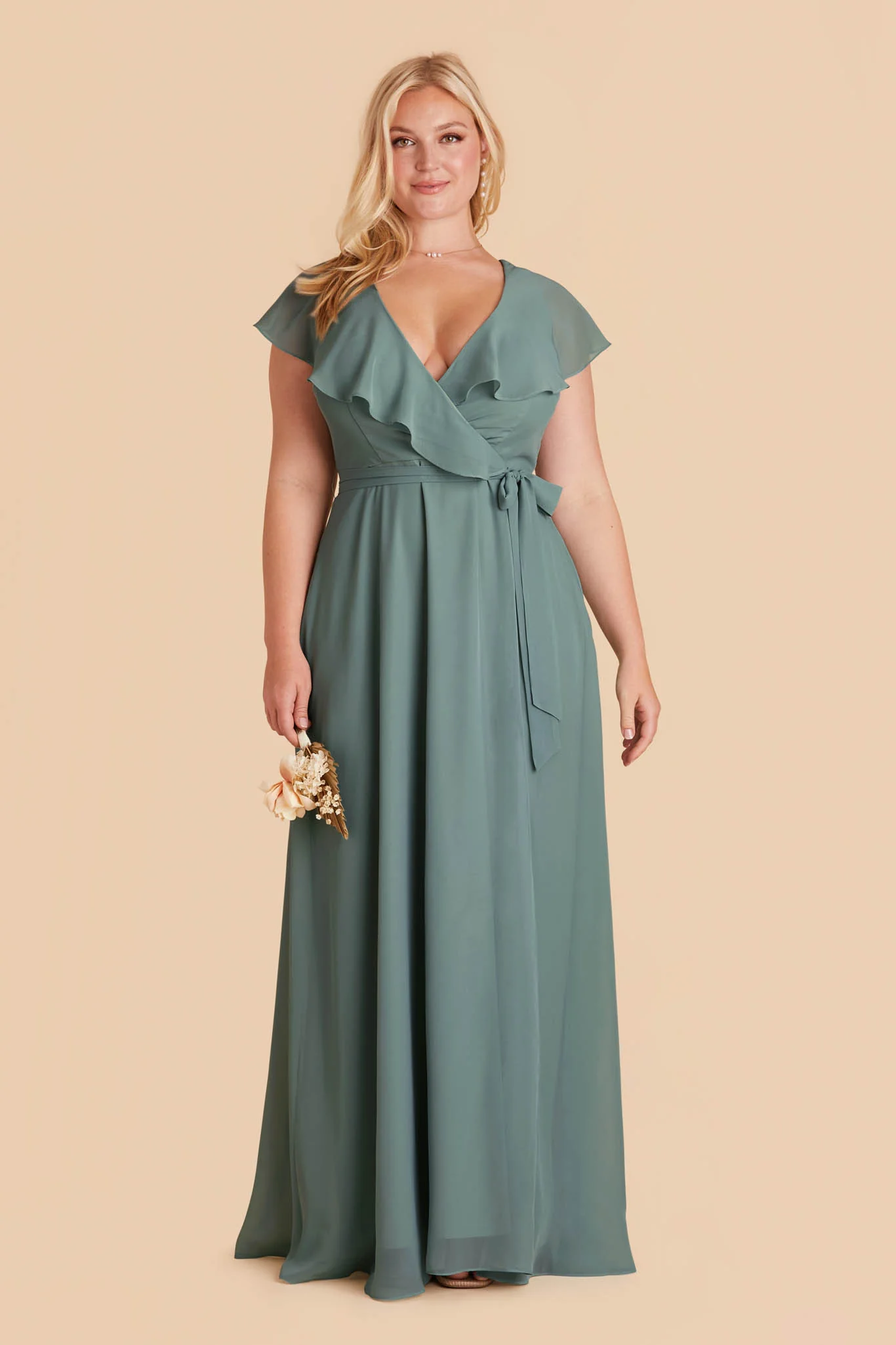 Jackson Chiffon Dress - Sea Glass - Image 6