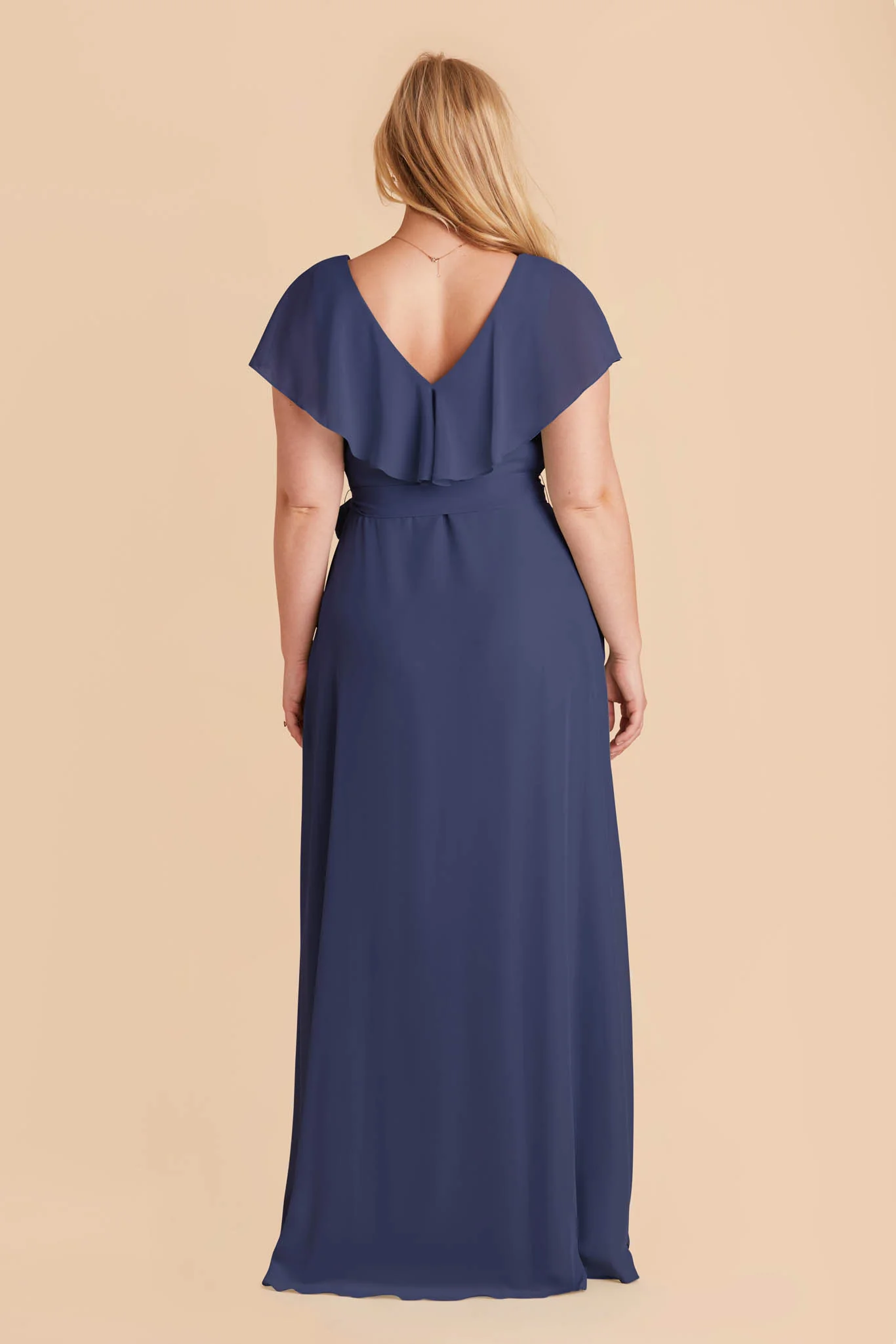 Jackson Chiffon Dress - Slate Blue - Image 7
