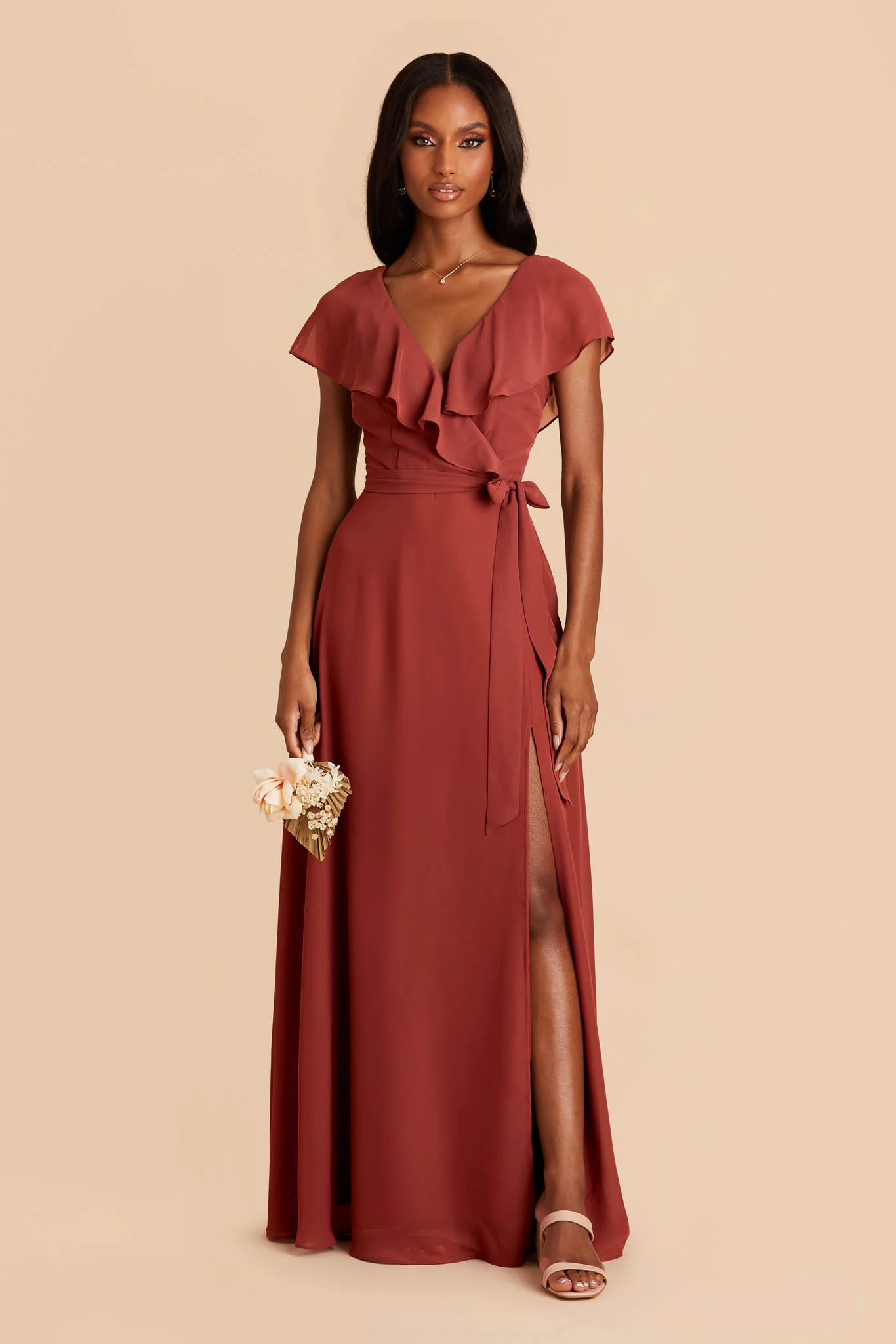 Jackson Chiffon Dress - Spice