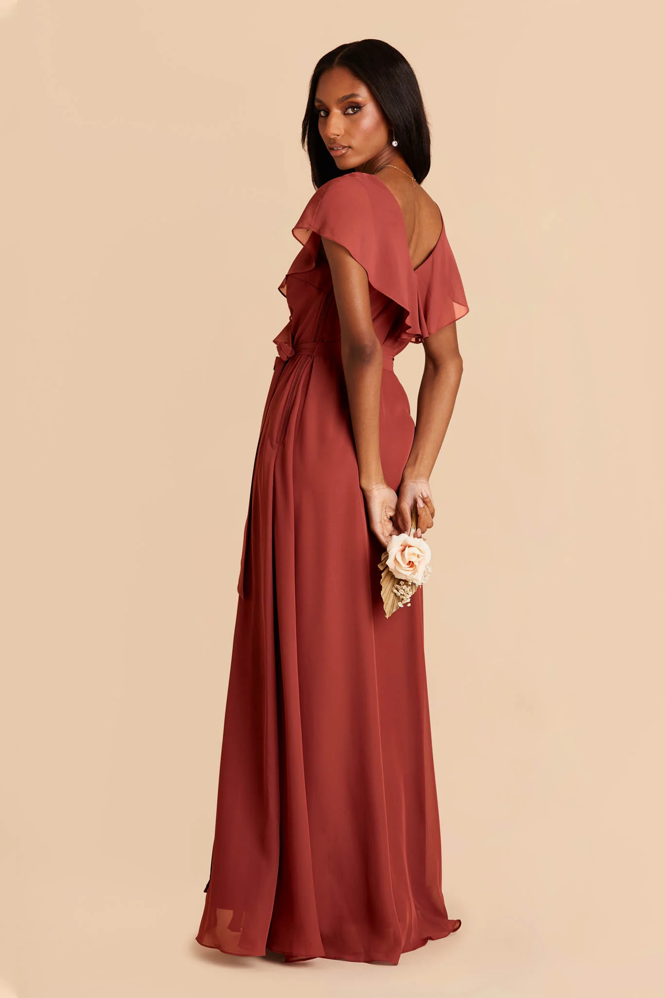 Jackson Chiffon Dress - Spice - Image 5
