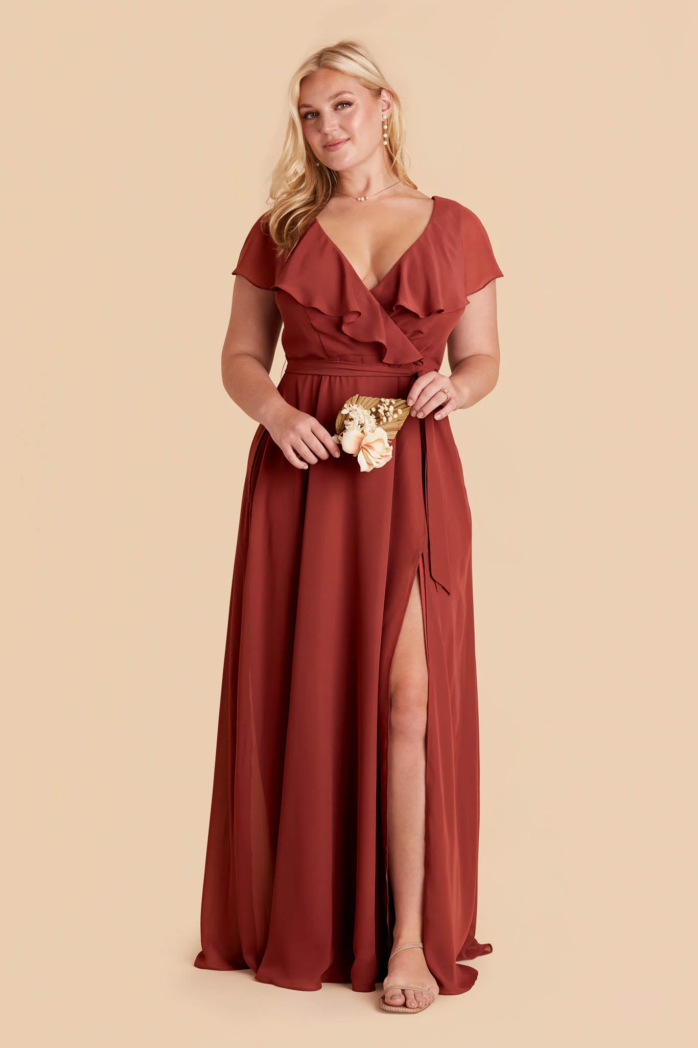 Jackson Chiffon Dress - Spice - Image 6