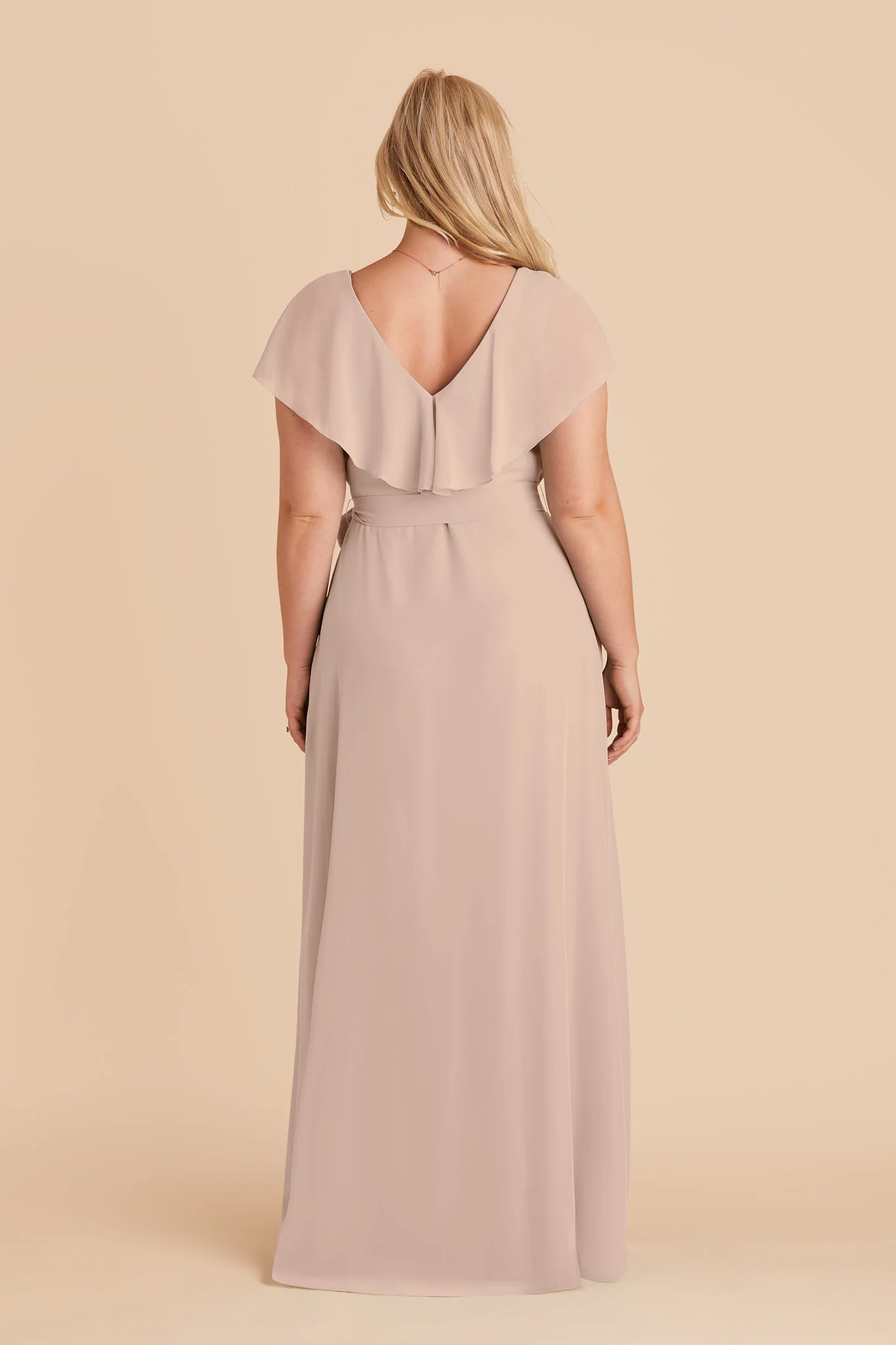 Jackson Chiffon Dress - Taupe - Image 5