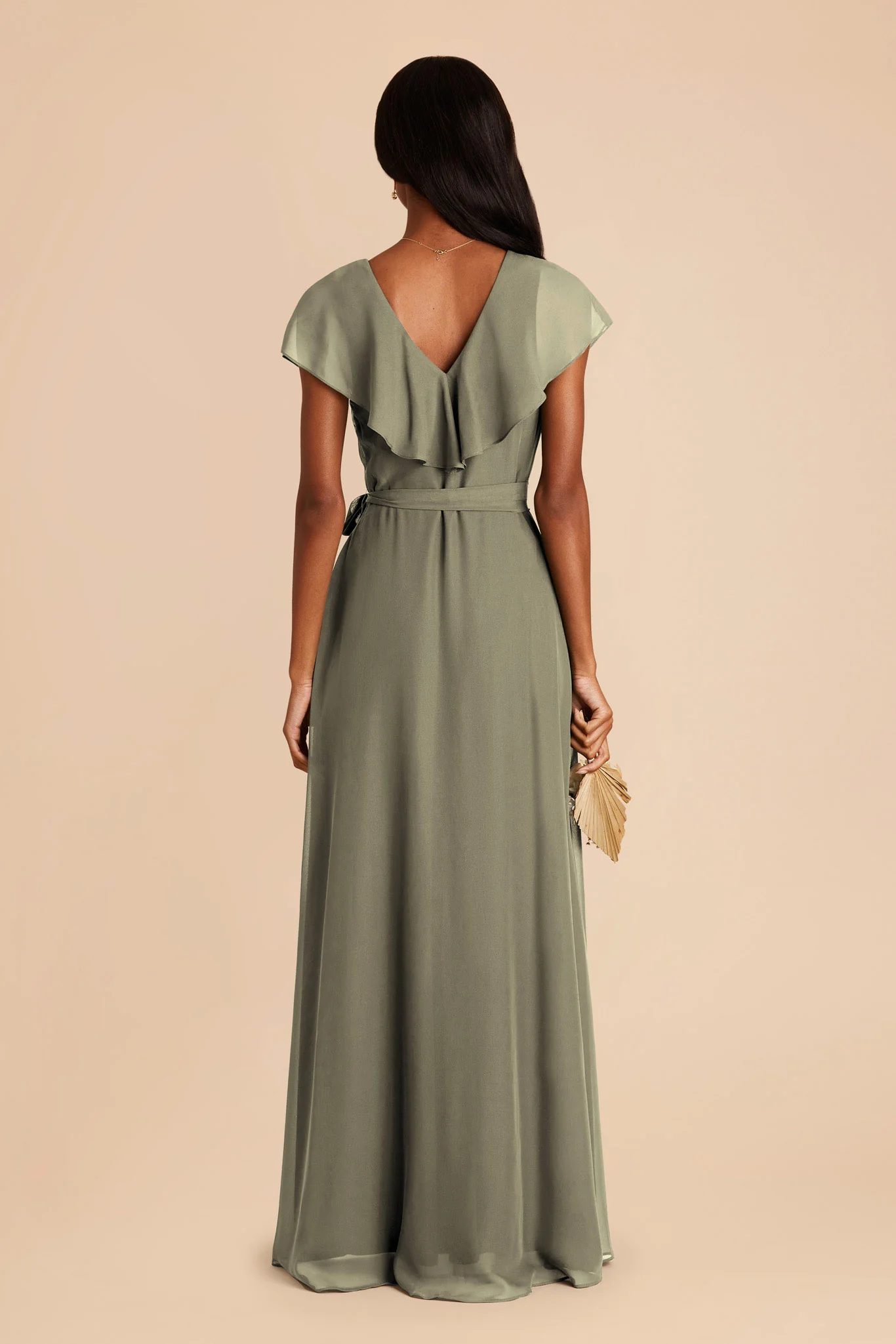 Jackson Chiffon Dress - Thyme - Image 5