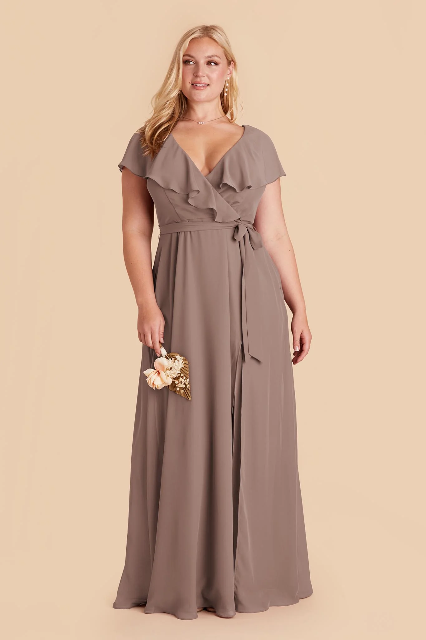Jackson Chiffon Dress - Toffee - Image 2