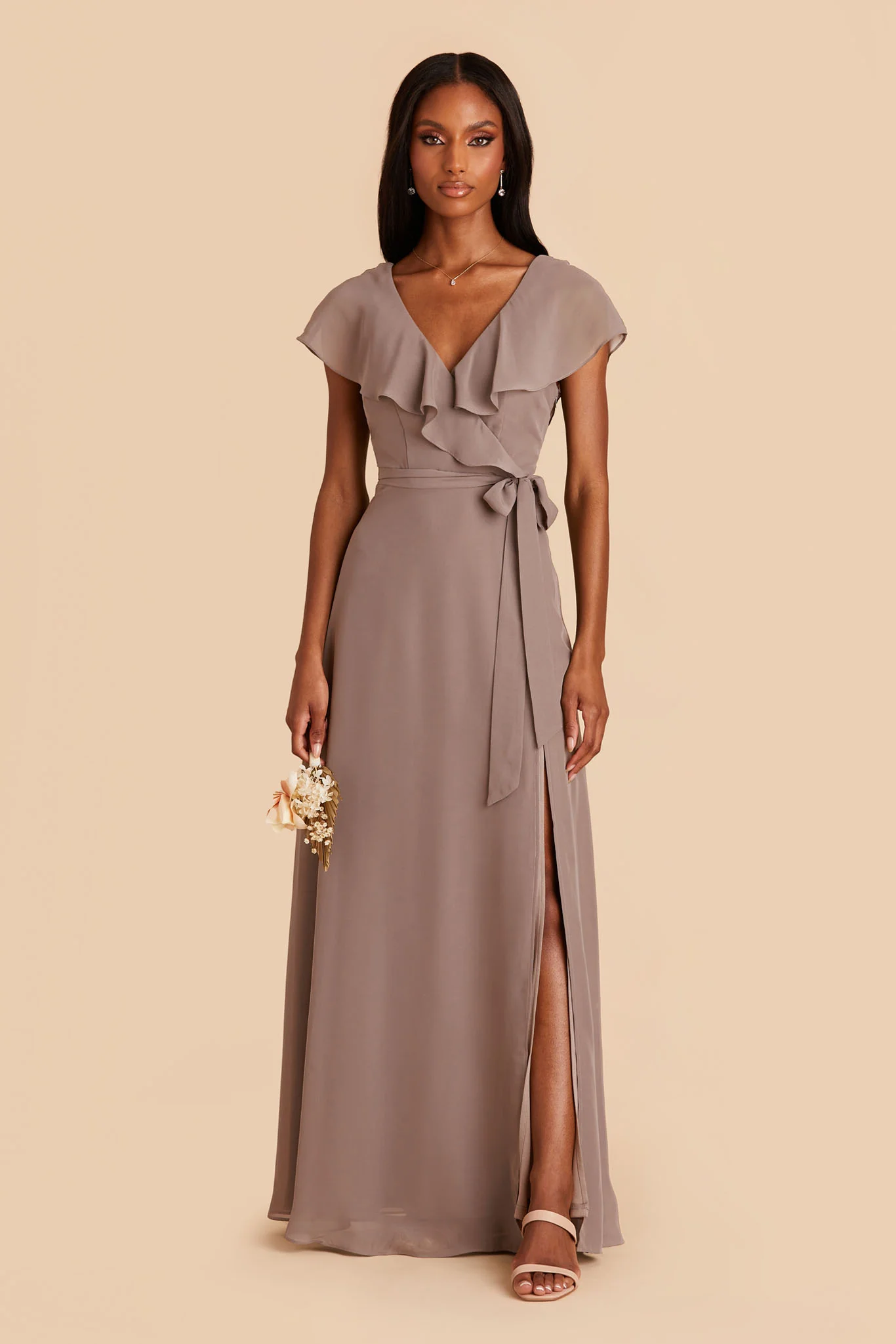 Jackson Chiffon Dress - Toffee - Image 4