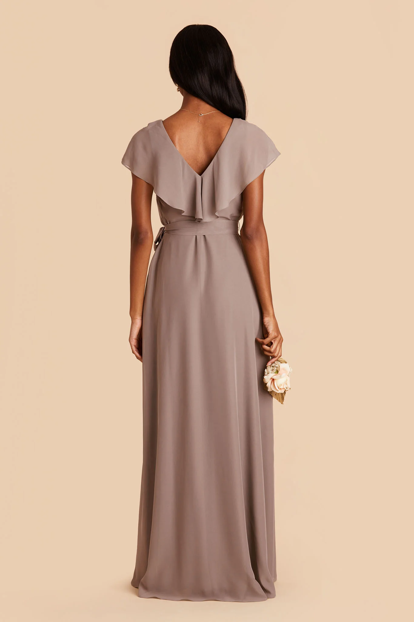 Jackson Chiffon Dress - Toffee - Image 5