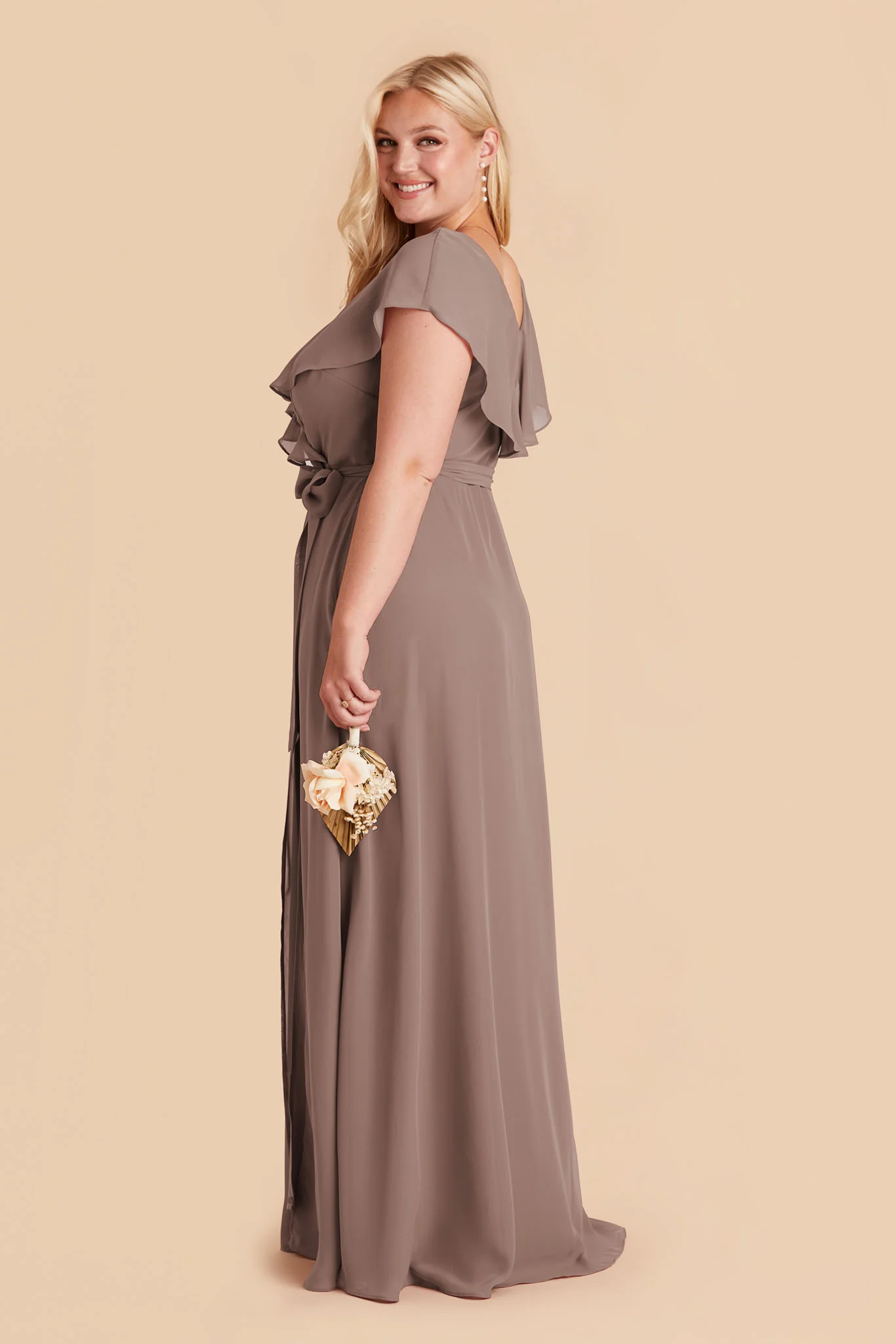 Jackson Chiffon Dress - Toffee - Image 7