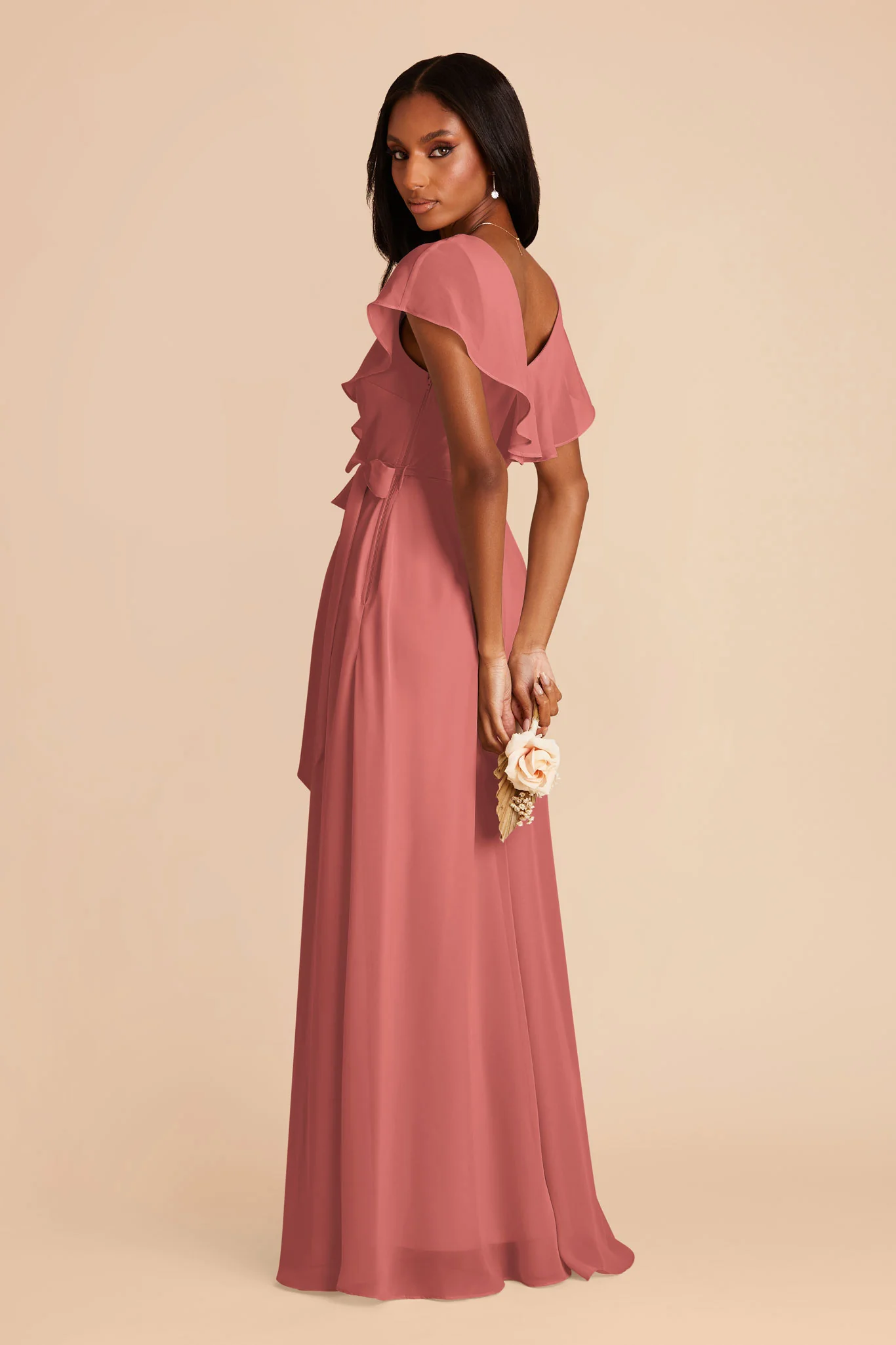 Jackson Chiffon Dress - Wild Rose - Image 5