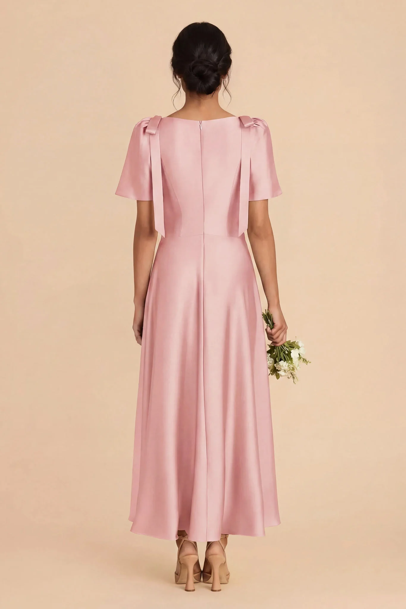 Jacqueline Matte Satin Dress - Fondant Pink - Image 6