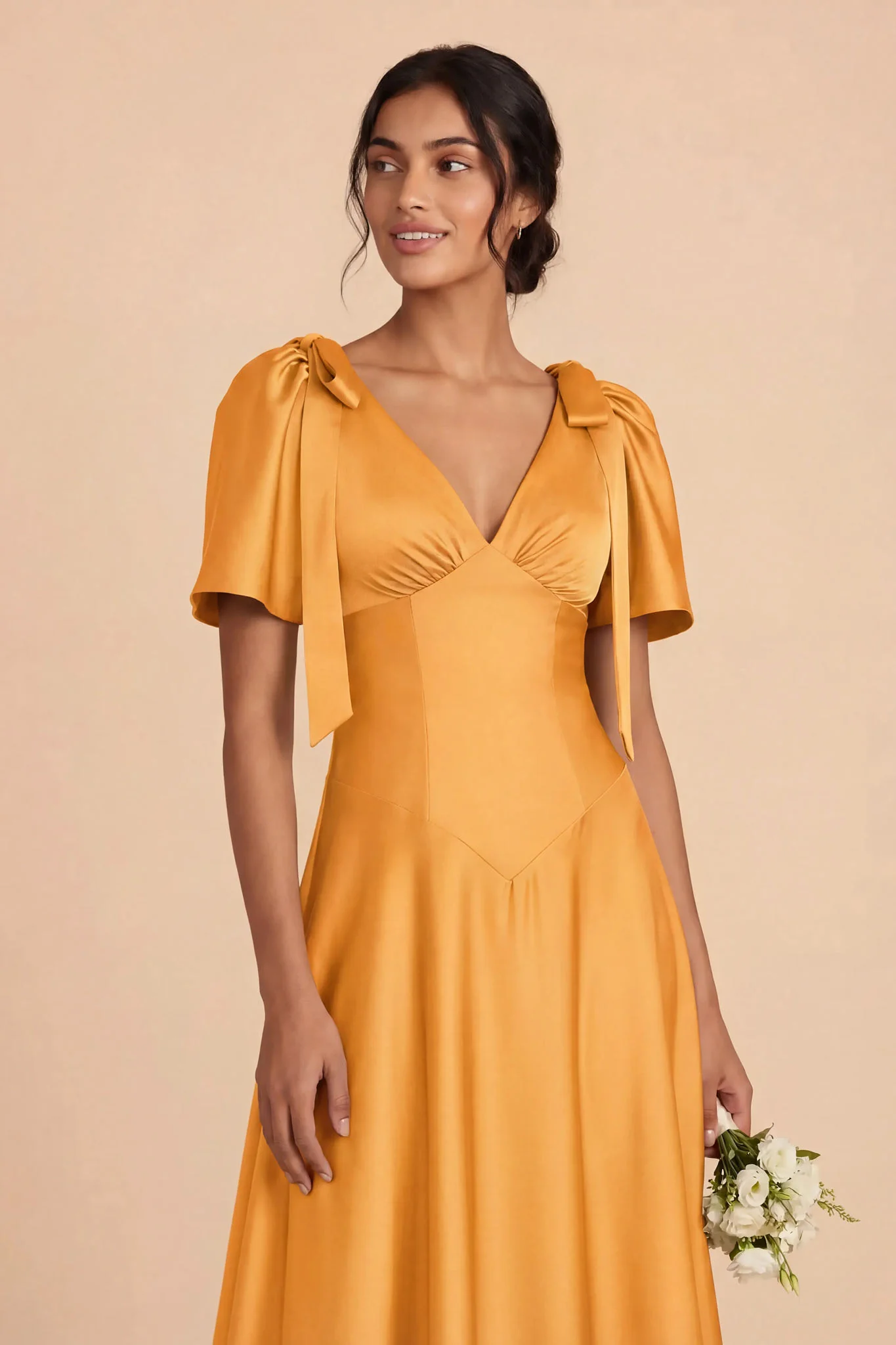 Jacqueline Matte Satin Dress - Mango - Image 4