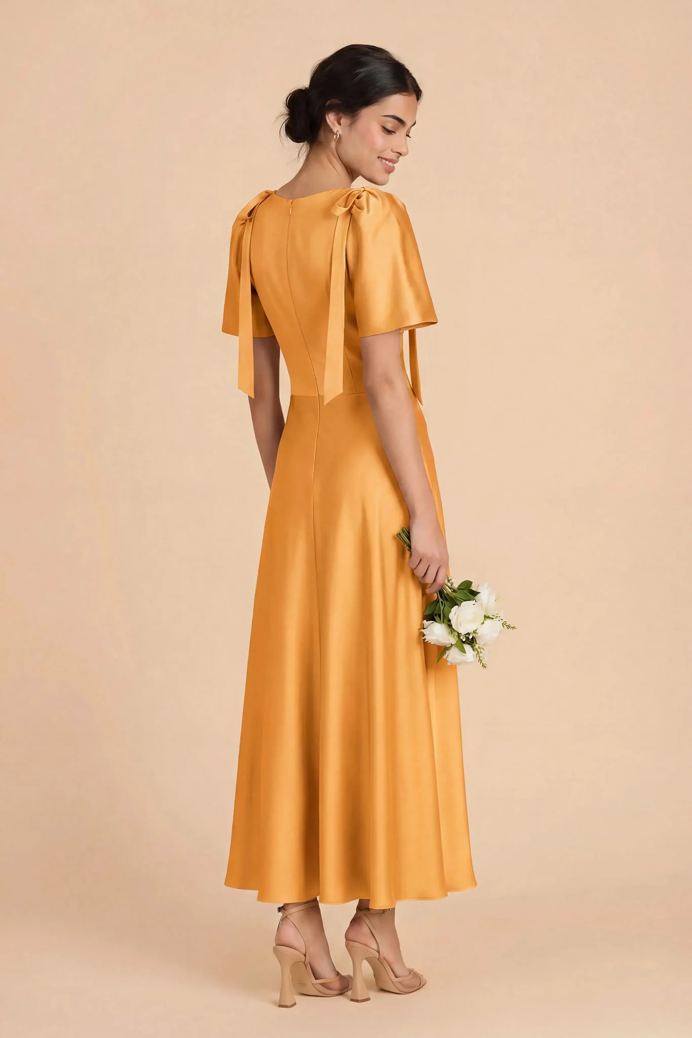 Jacqueline Matte Satin Dress - Mango - Image 5