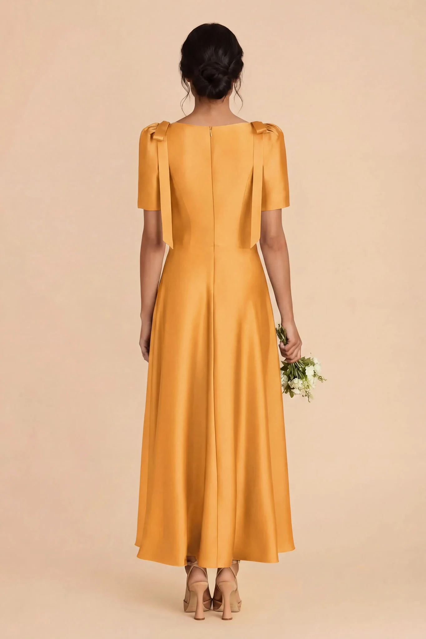 Jacqueline Matte Satin Dress - Mango - Image 6