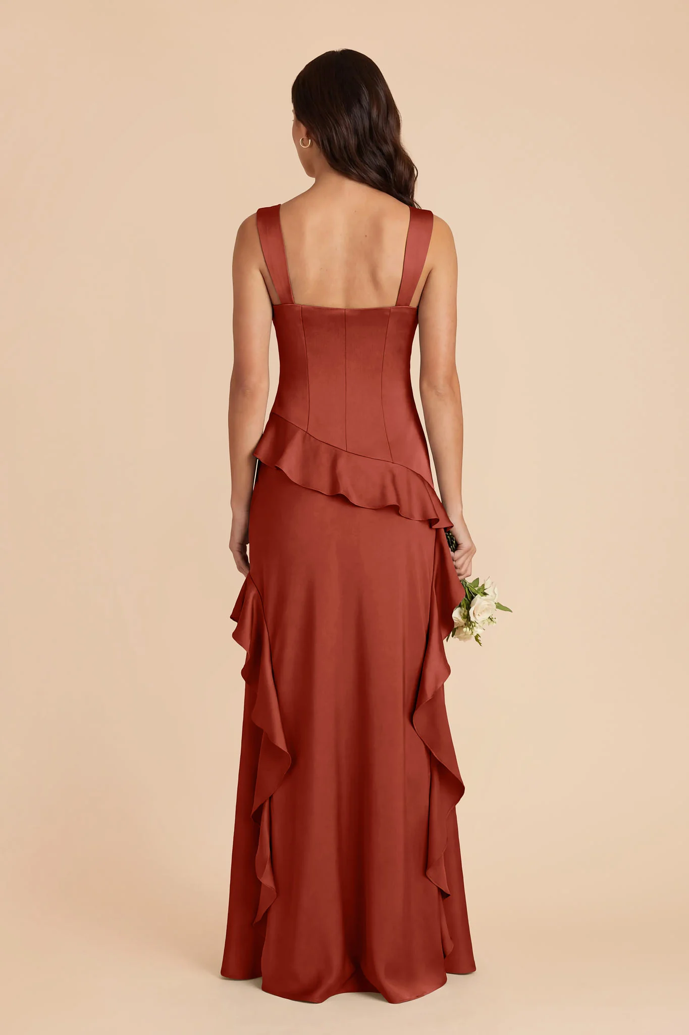 Jana Matte Satin Dress - Auburn - Image 5